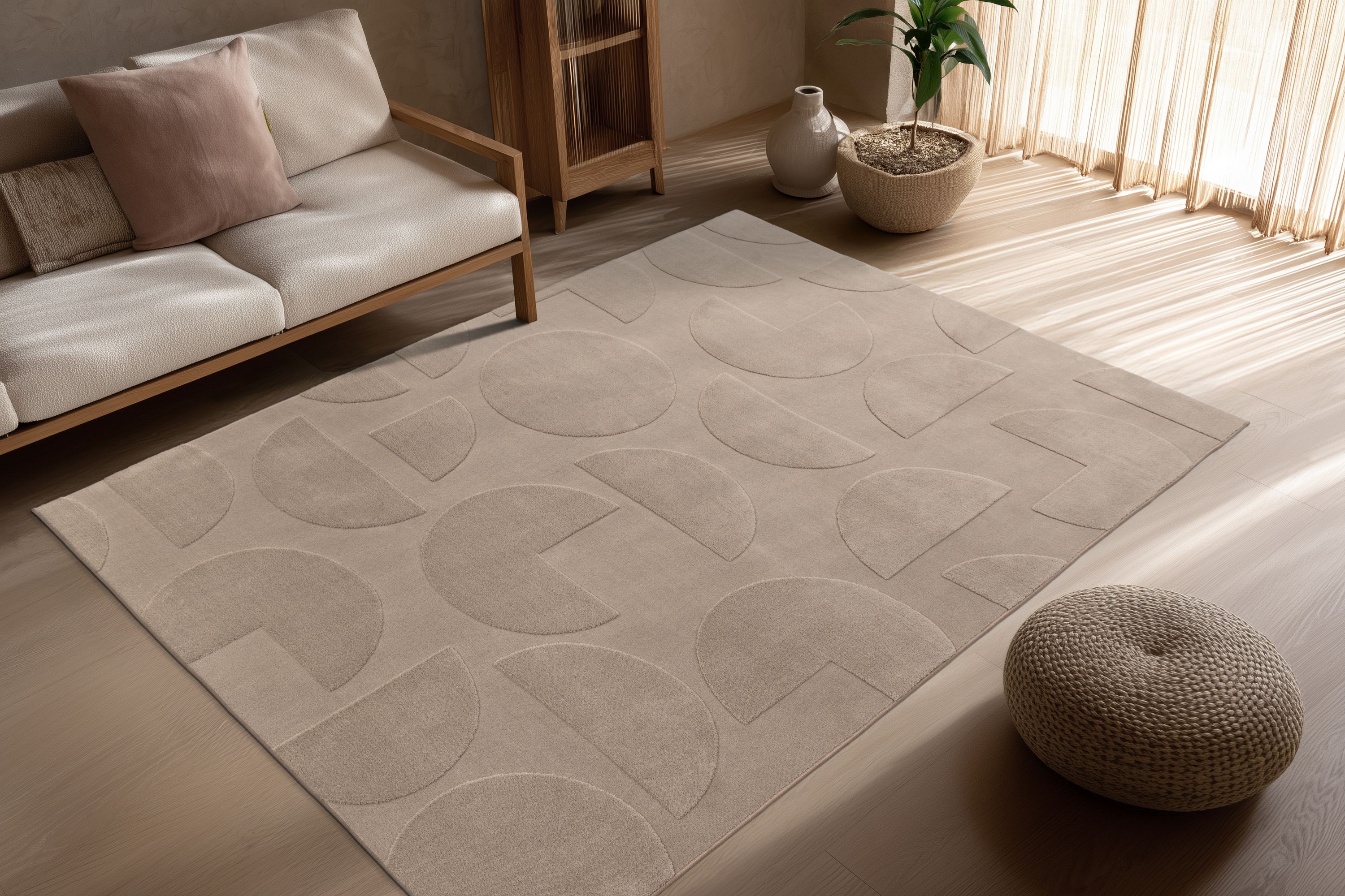 Teppich Niburi 425 Taupe 120cm x 170cm