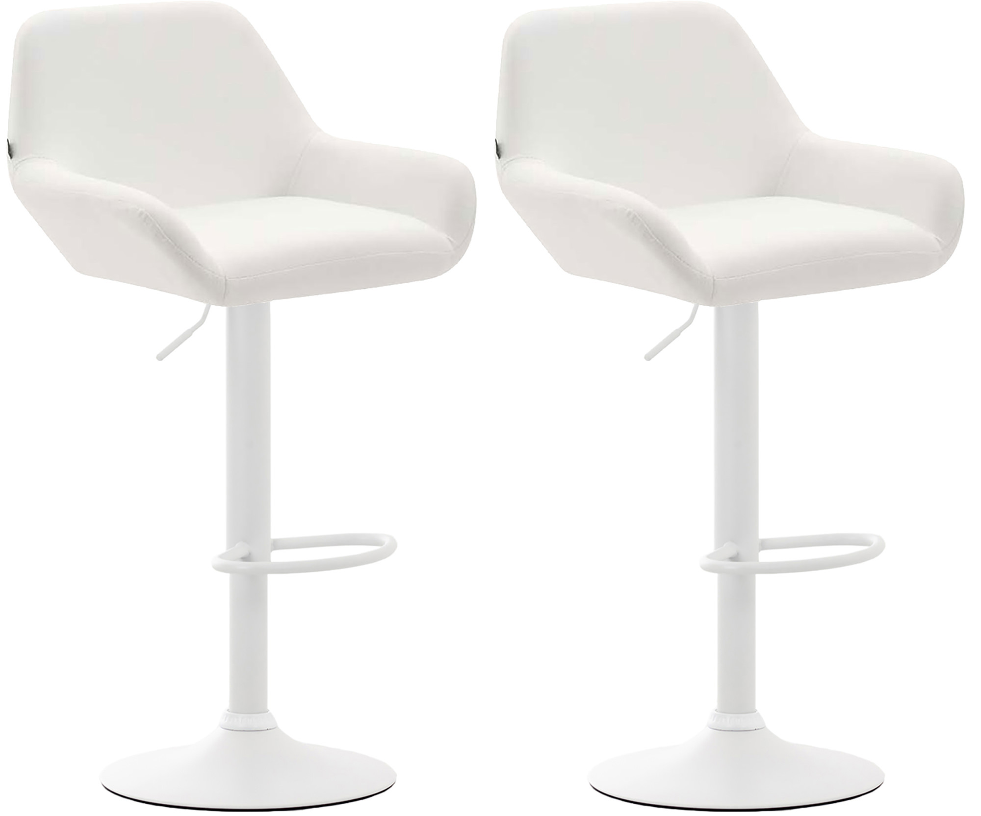 2er Set Barhocker Braga Kunstleder weiß