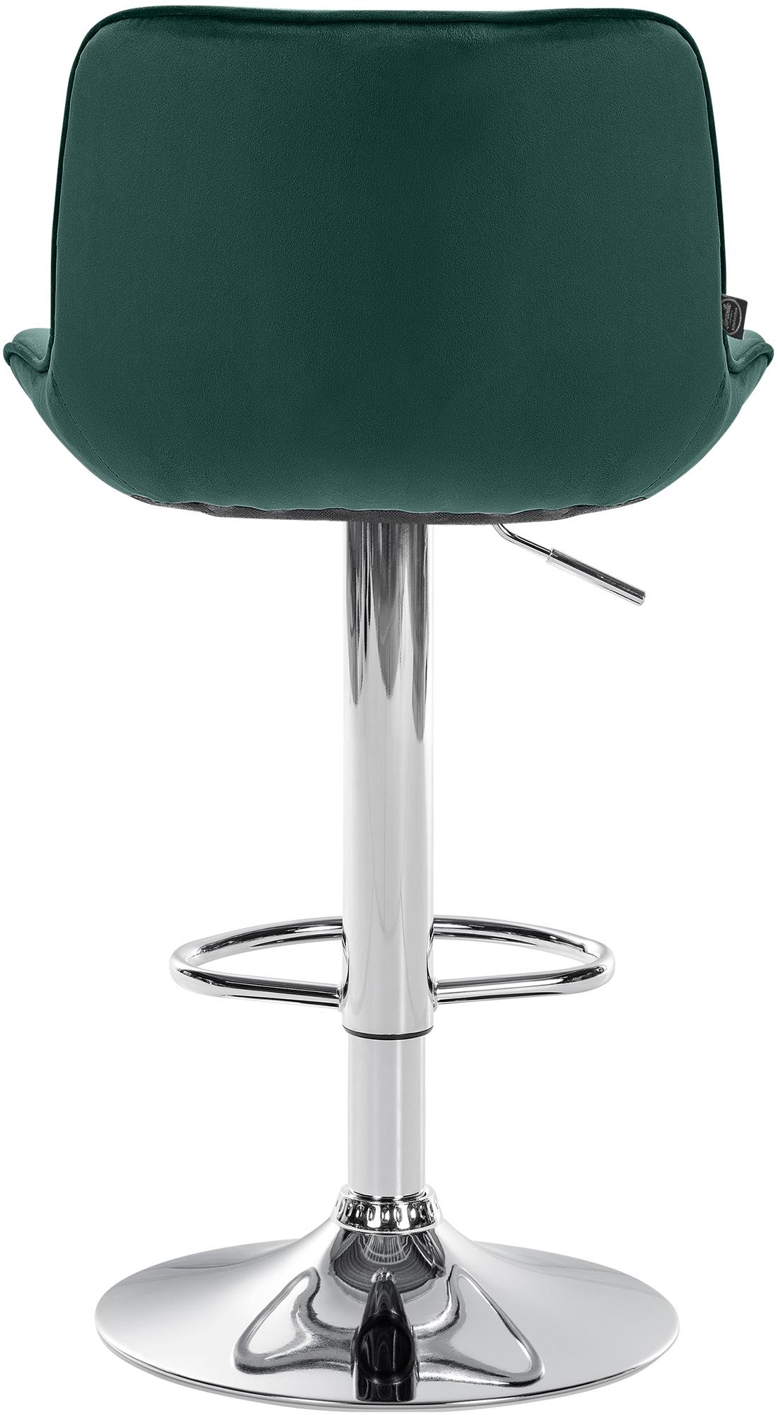 Barhocker Vonore Samt chrom