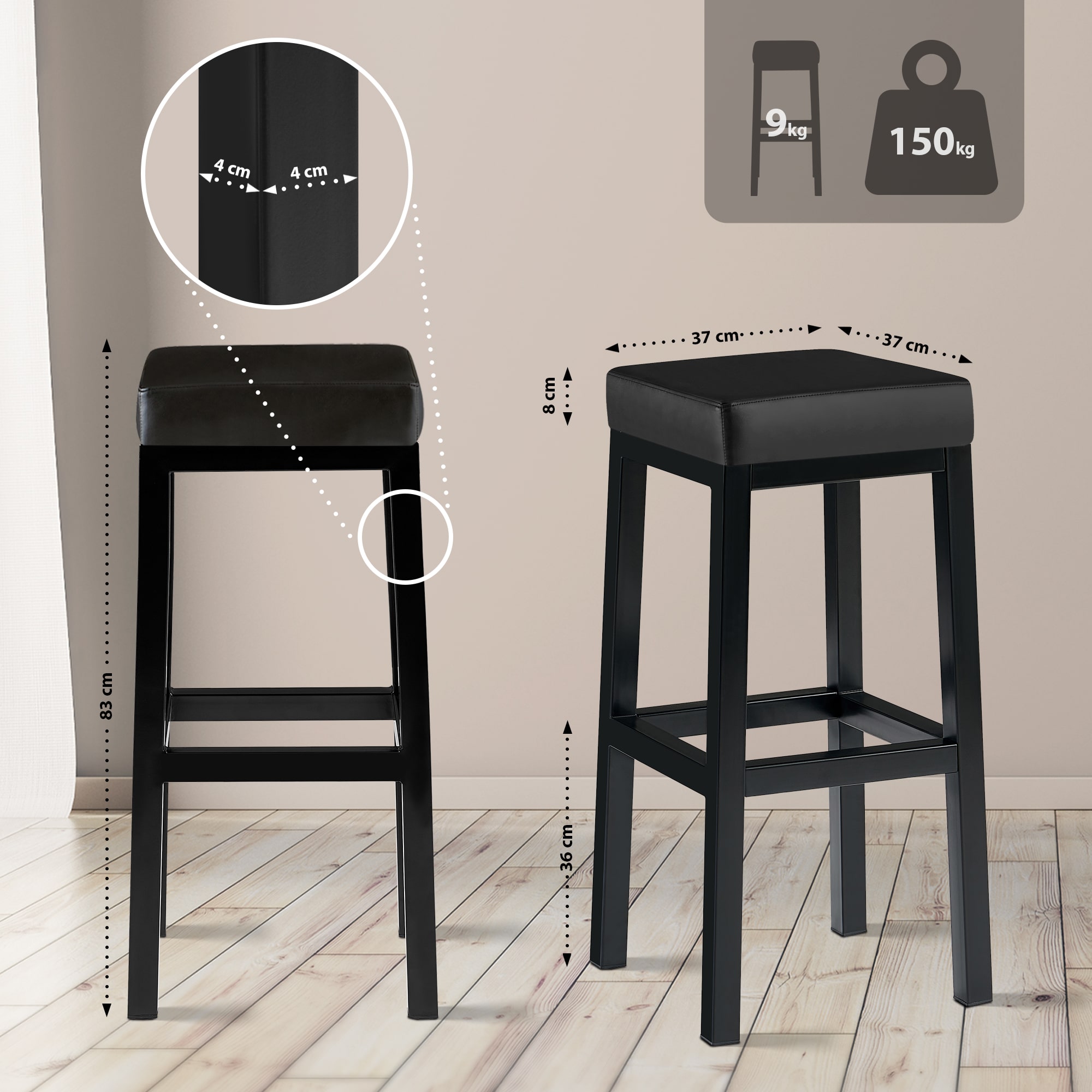 Barhocker Taylor B85 Kunstleder
