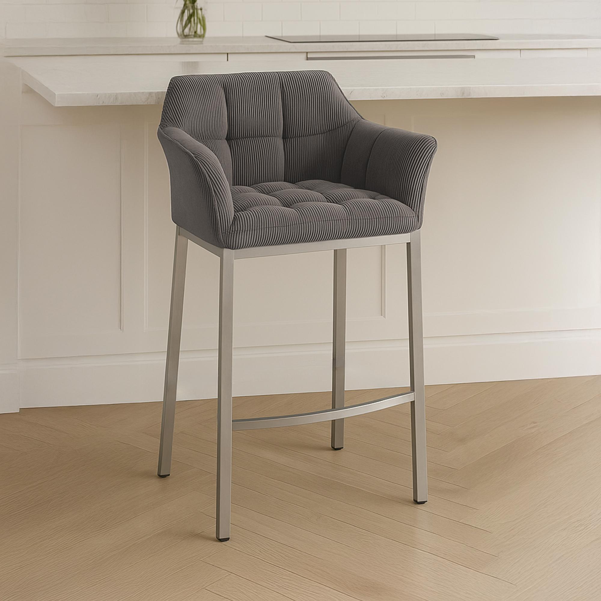 Barhocker Damaso E Cord mit 4-Fuß Gestell