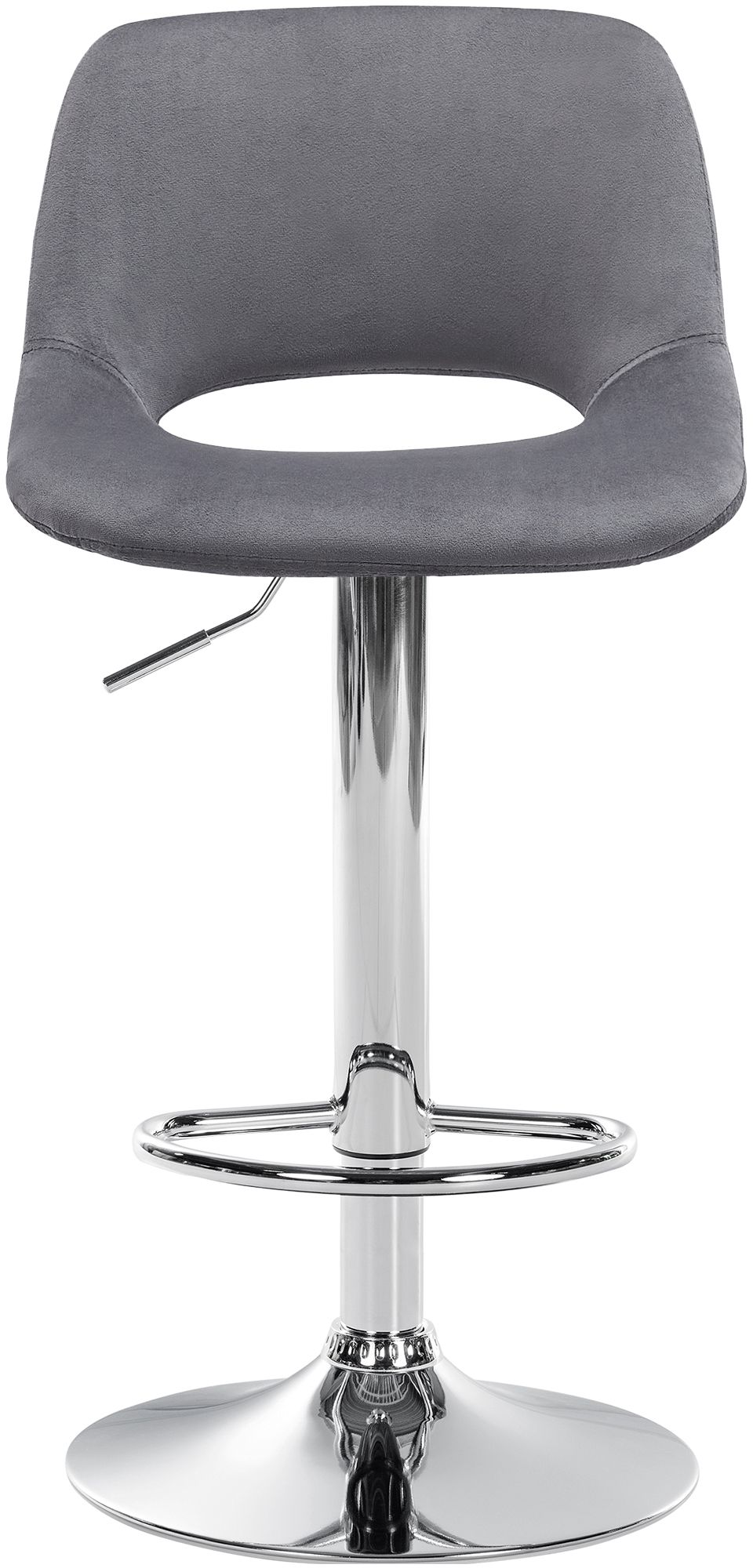 2er Set Barhocker Camden Samt chrom