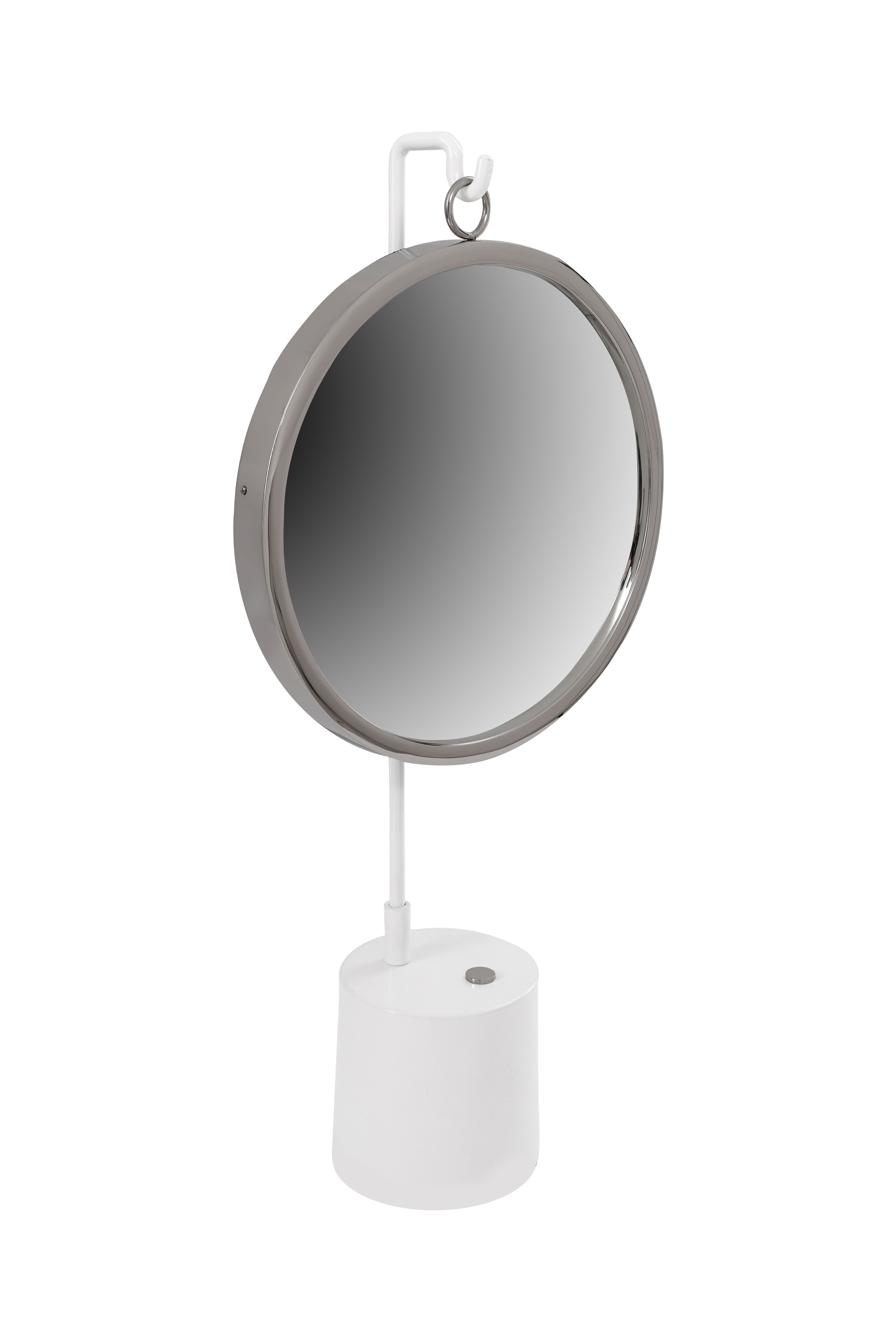 Design-Spiegel Weiß / Silber