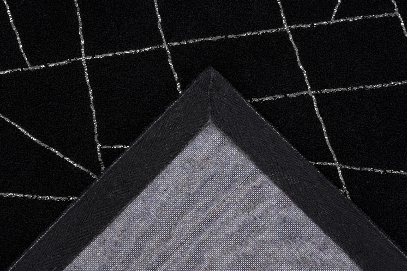 Teppich Bijou 125 Schwarz / Silber 200cm x 290cm