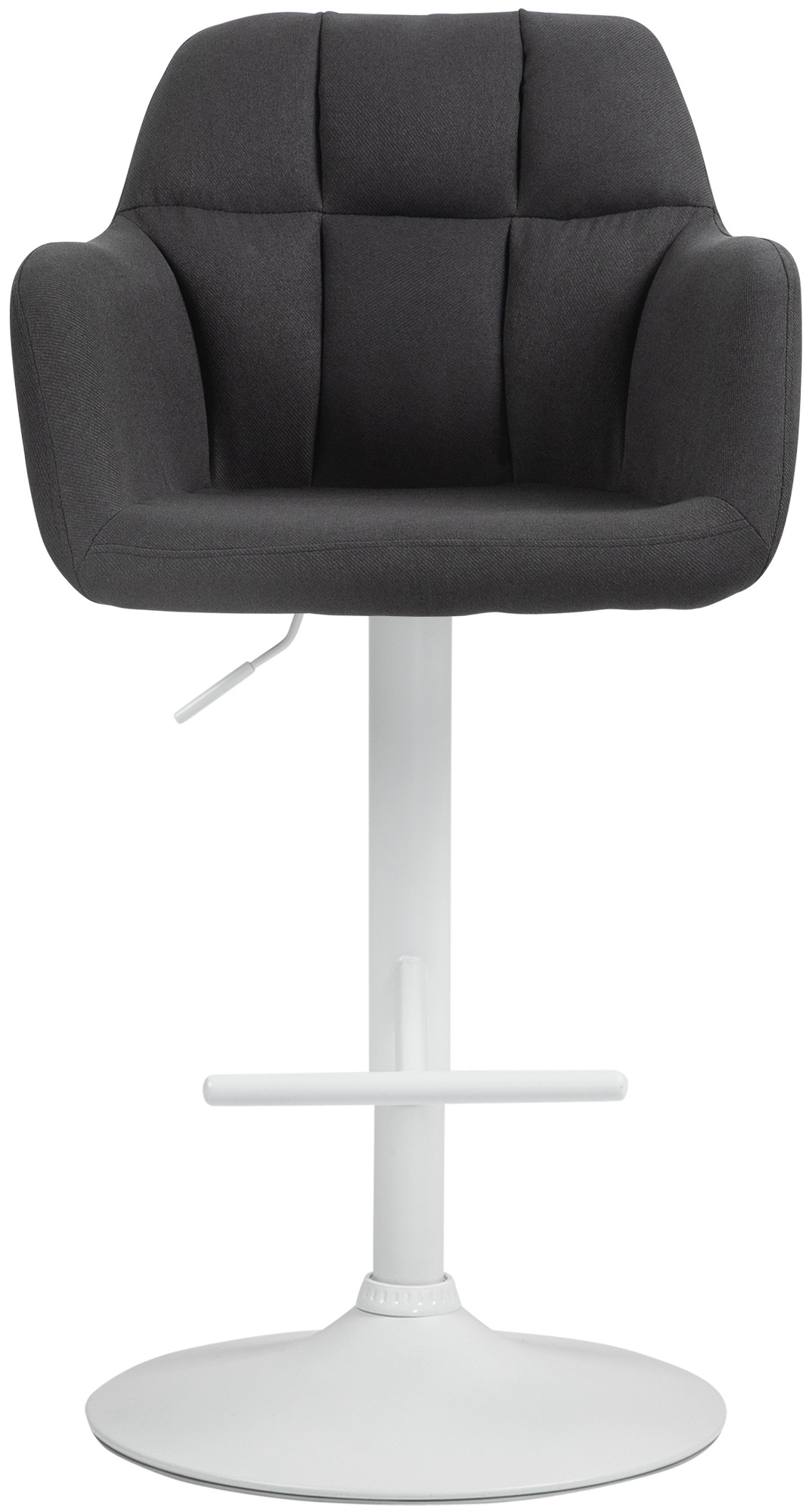Barhocker Natoma Stoff weiß