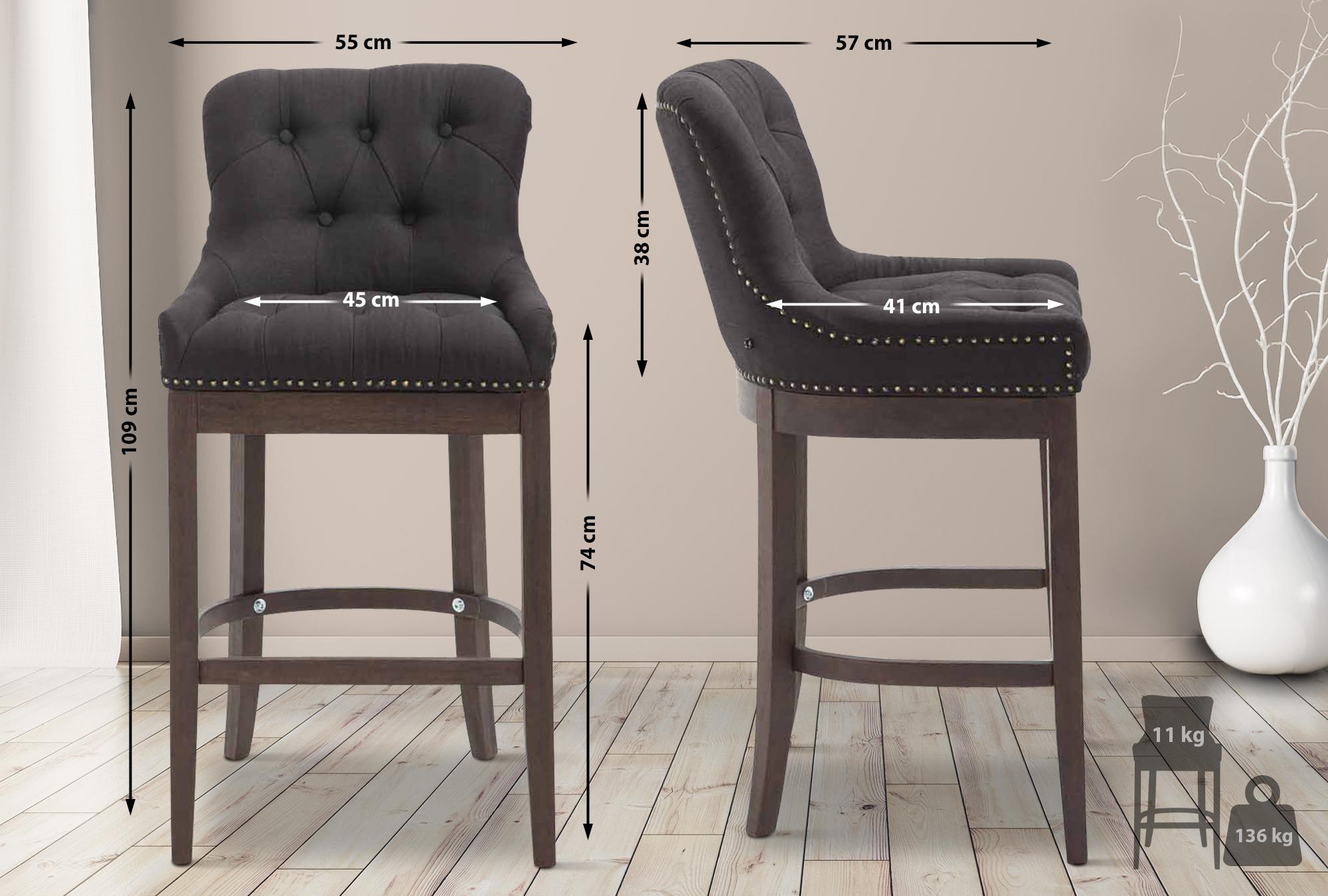 Barhocker Lakewood Stoff, Antik