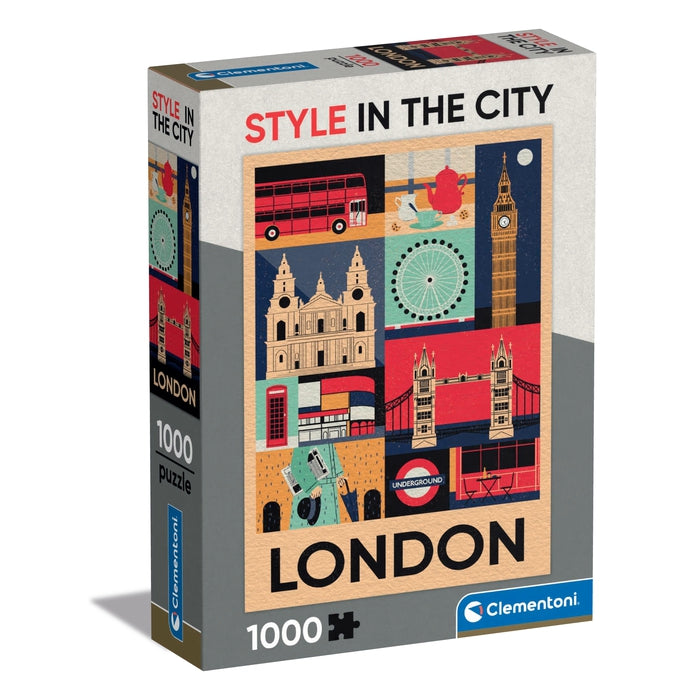 Clementoni Puzzles 1000 Teile Puzzle Style in the City Compact - London