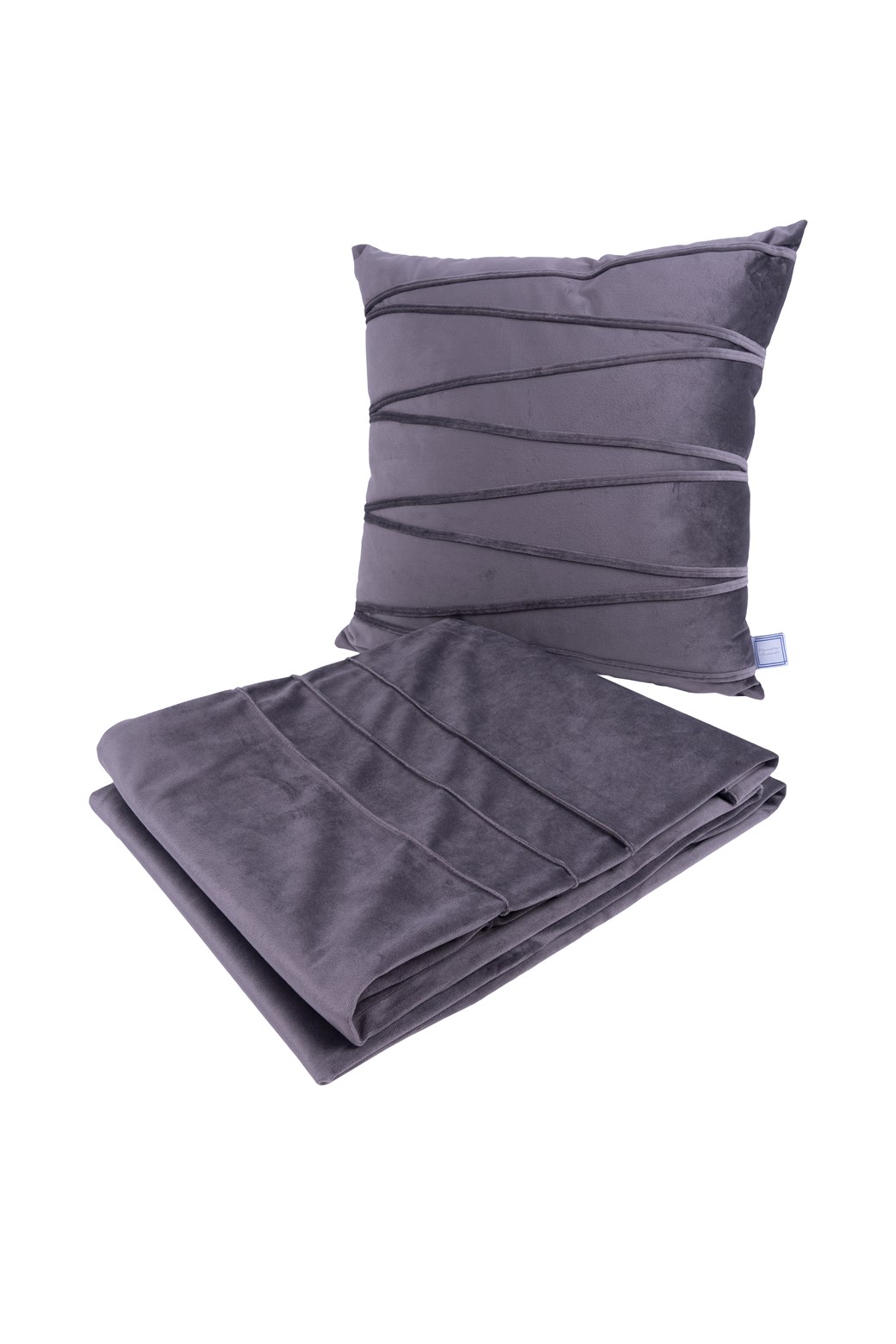 Kissen-Decken-Set Dekokissen & Decke Paulina 125 2er-Set Graphit