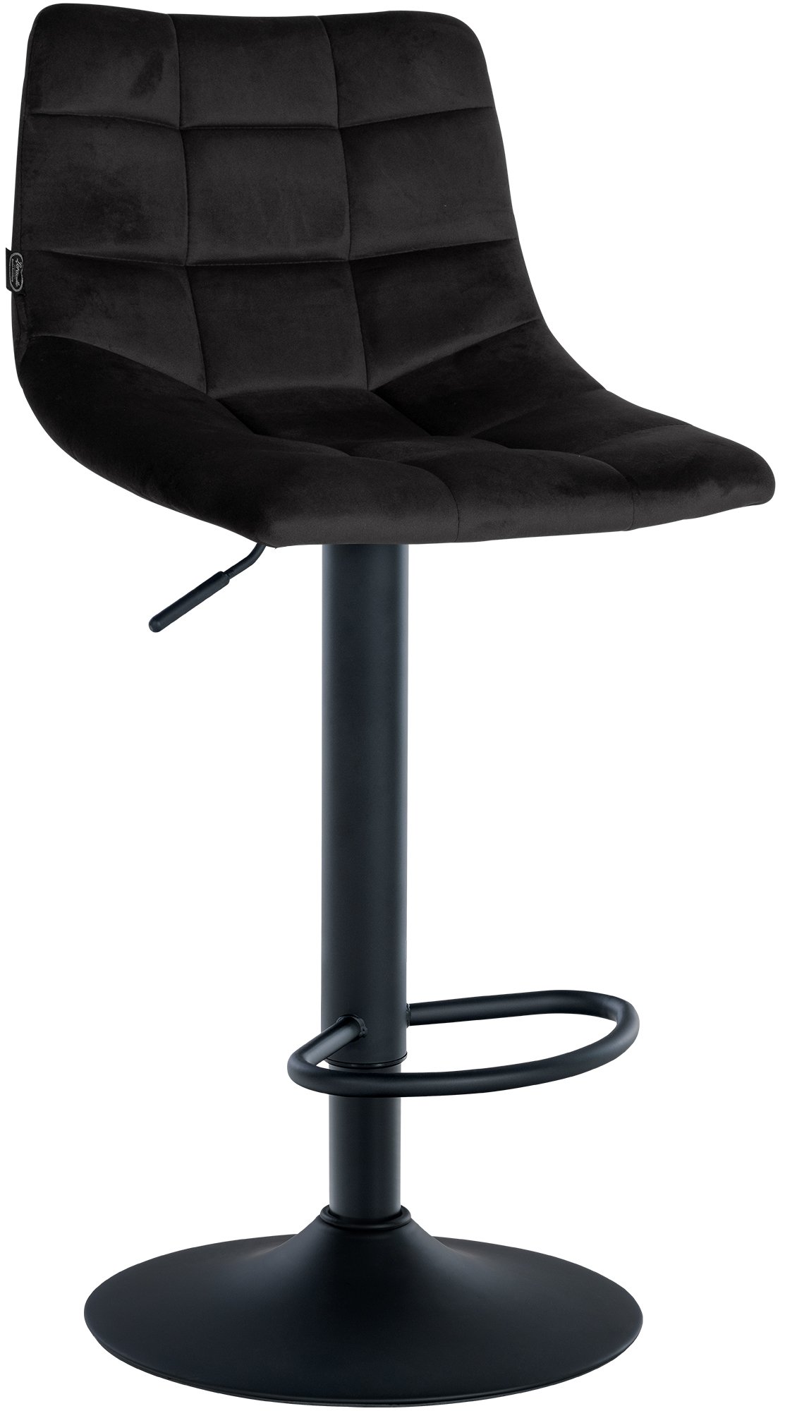 2er Set Barhocker Jerry Samt schwarz