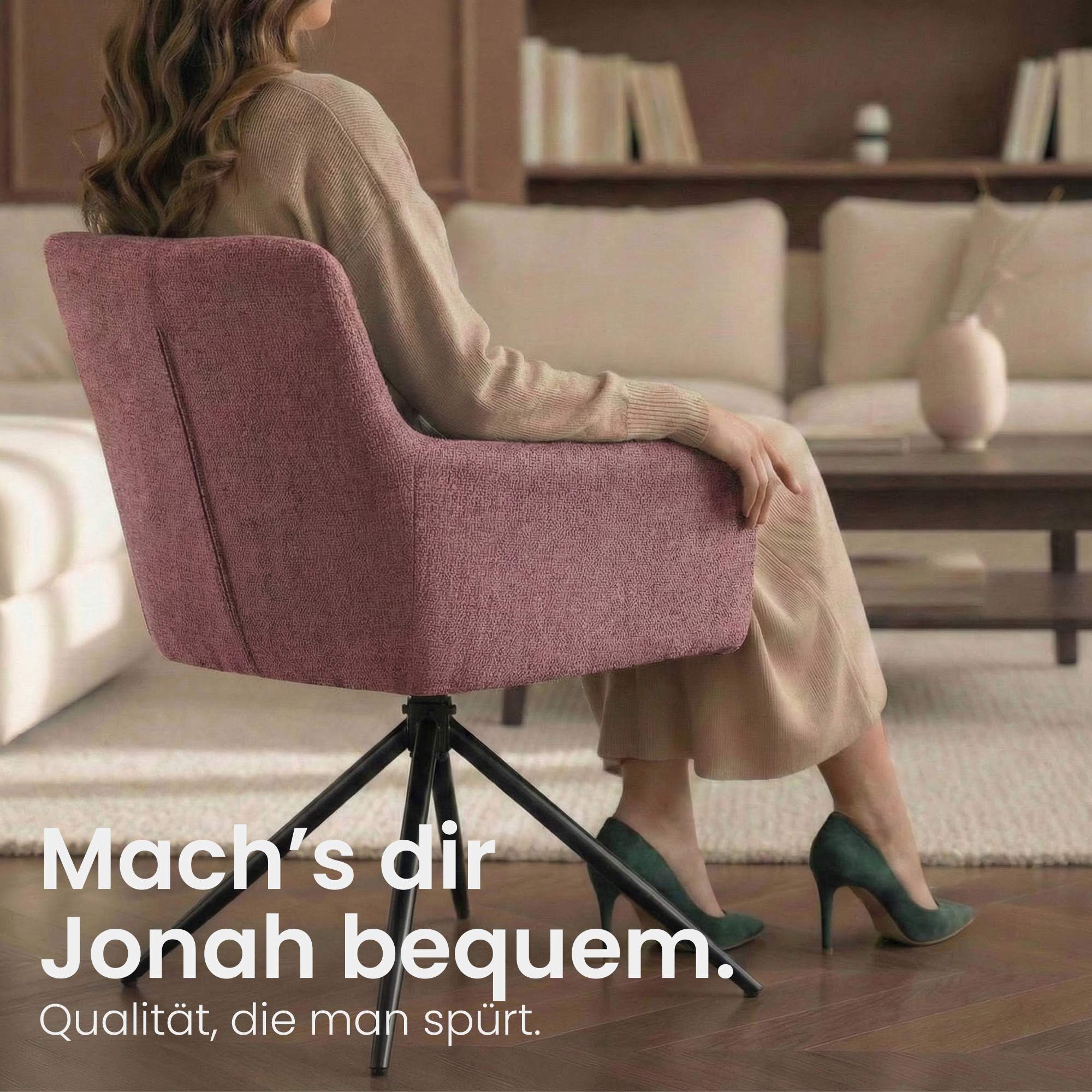 2er Set Esszimmerstuhl Jonah Stoff