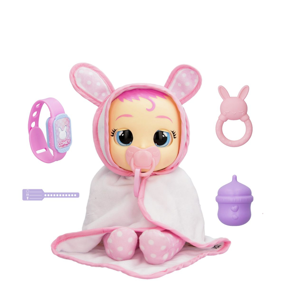 IMC Plüschfiguren Cry Babies - NewBorn Coney - Spielpuppe
