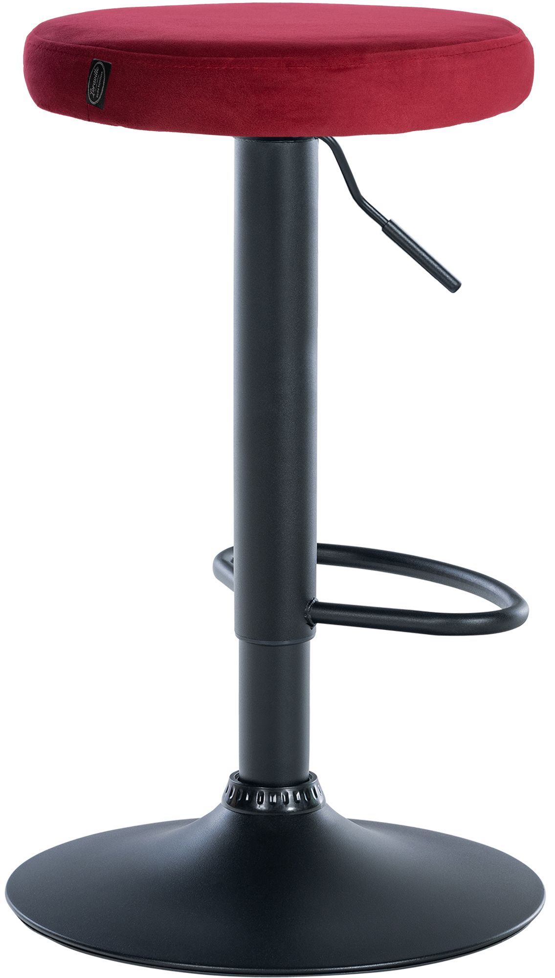 2er Set Barhocker Ponte Samt schwarz