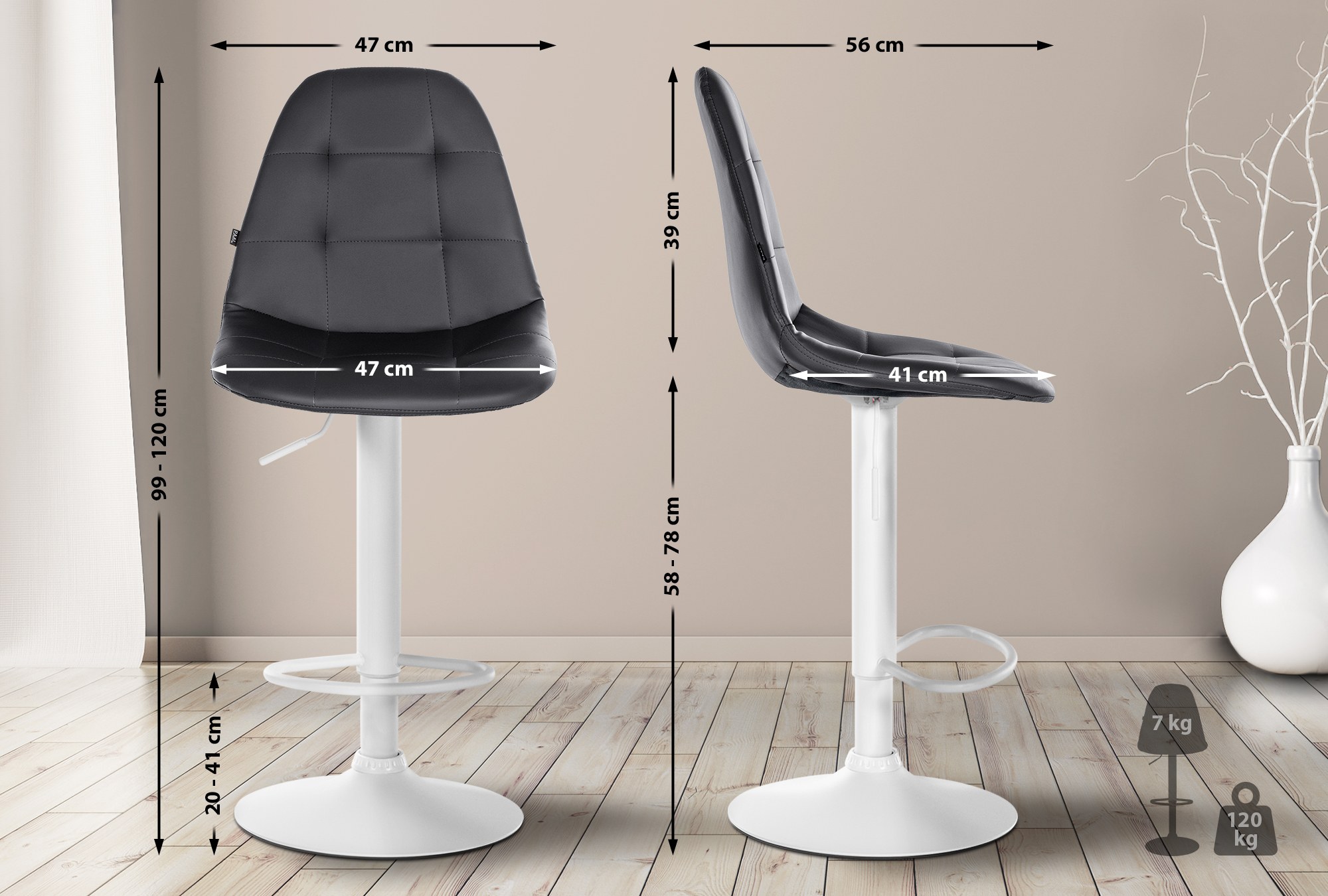 Barhocker Elmore Kunstleder W