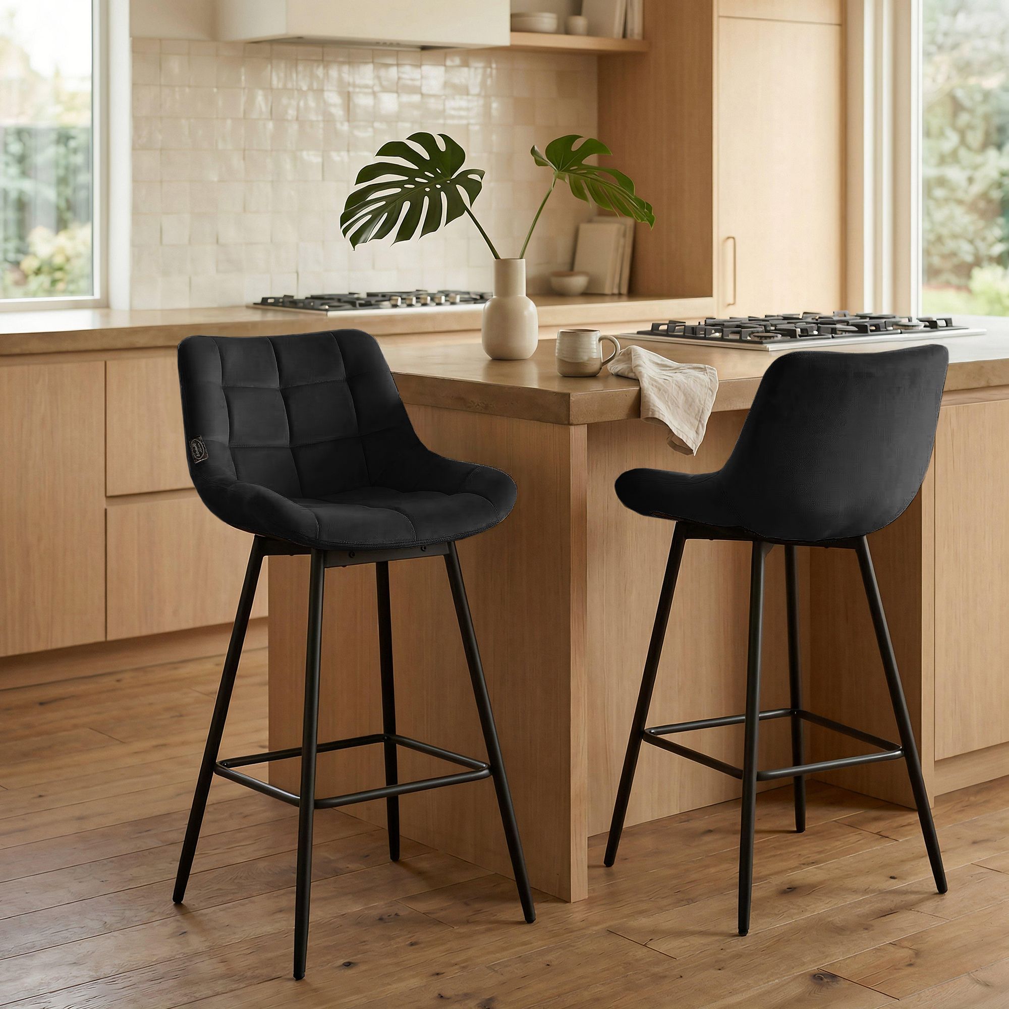 Barhocker Weston Schwenkbar Samt