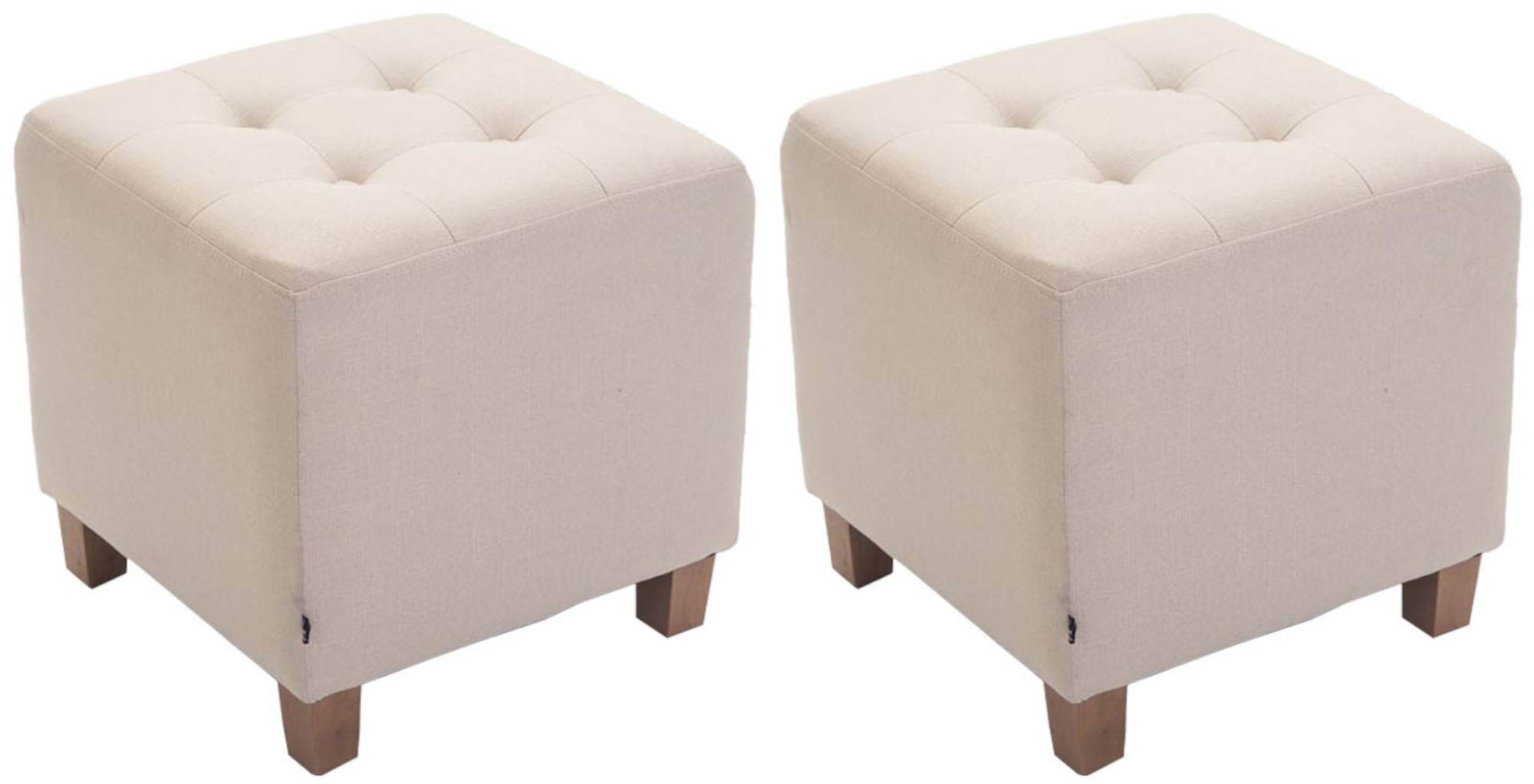 2er Set Sitzhocker Pharao, antik-hell
