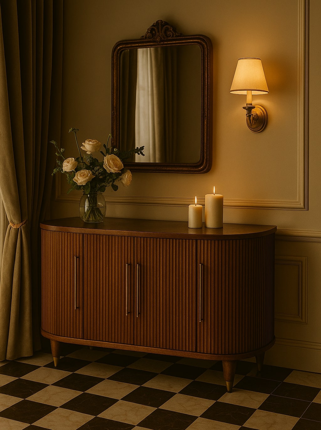 Ravello – Geschwungenes 4-türiges Sideboard