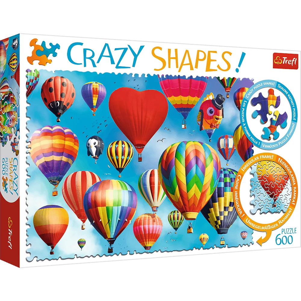 Trefl Puzzles Bunte Ballons - Crazy Shapes Puzzle 600 Teile