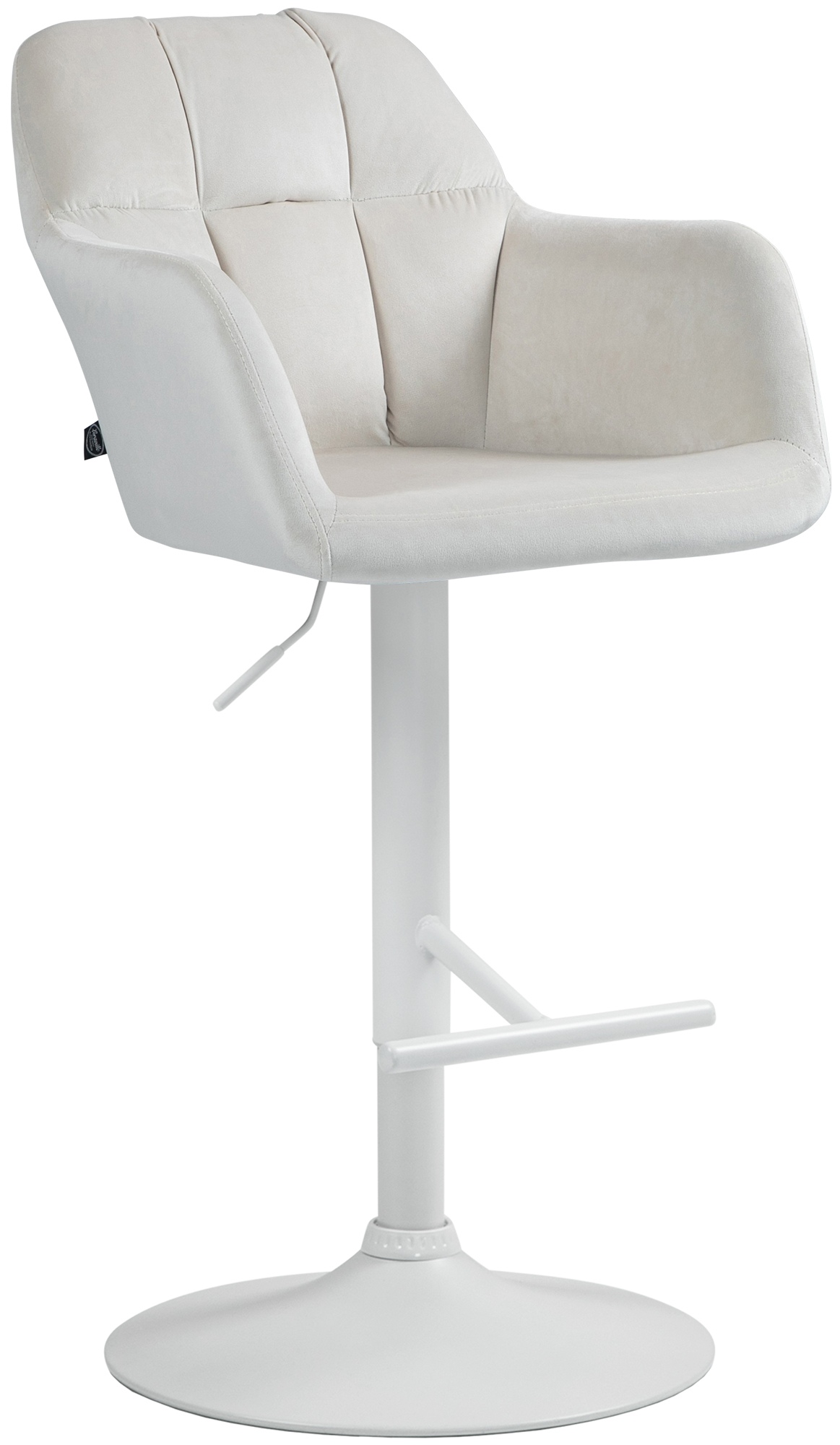 Barhocker Natoma Samt weiß