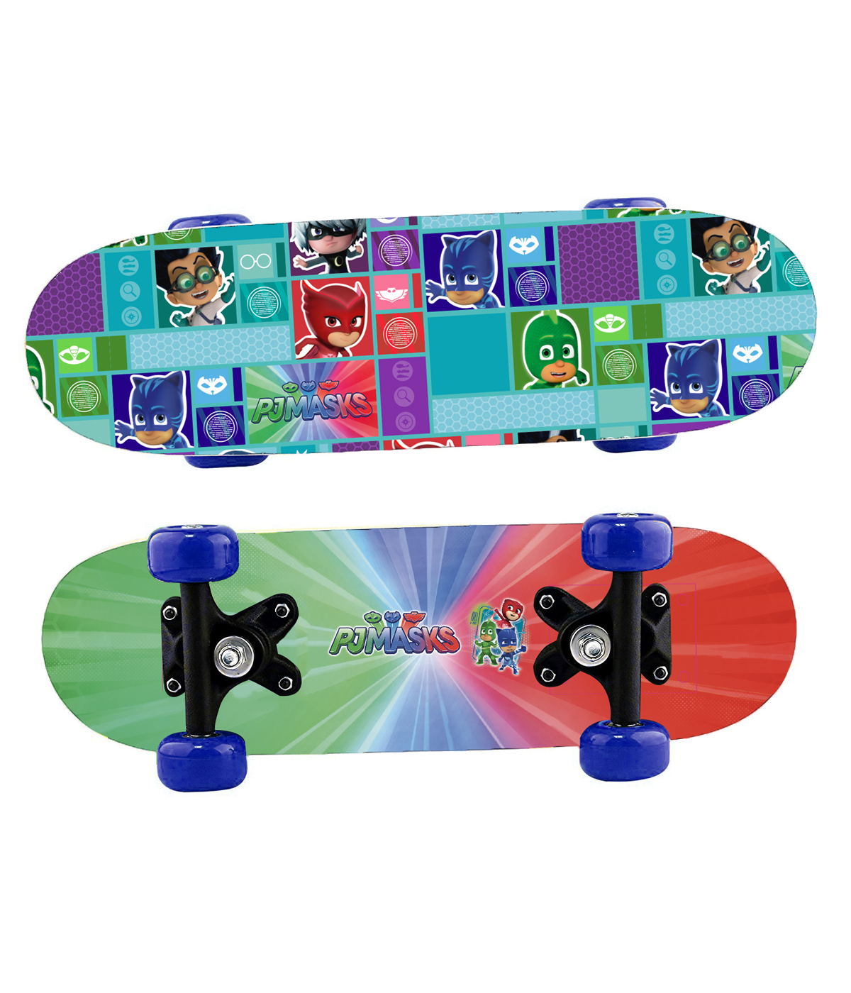 Joy Toy Outdoorspielzeug PJ Masks - Mini Skateboard aus Holz 43 x 12 x 8 cm