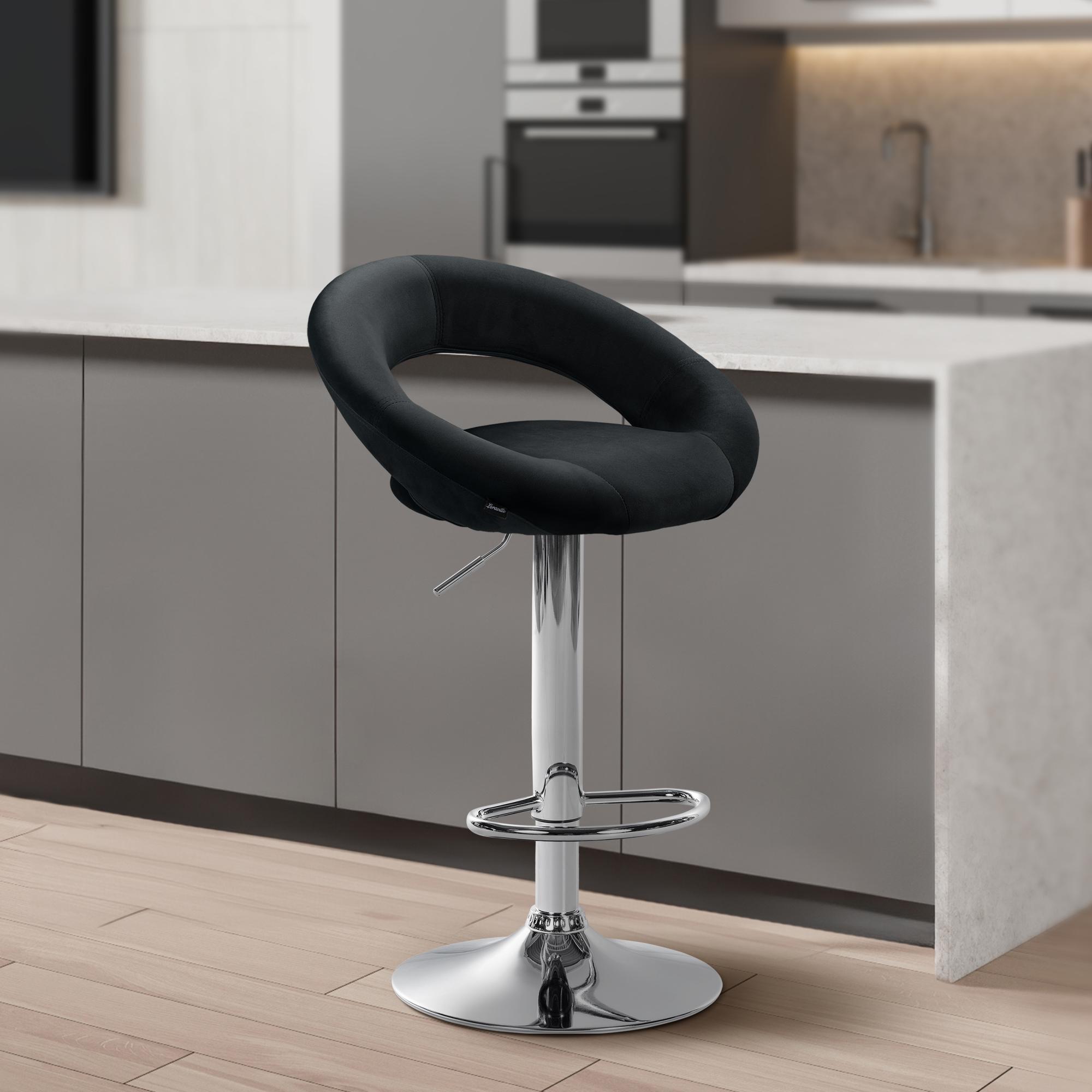 Barhocker Olinda Samt chrom