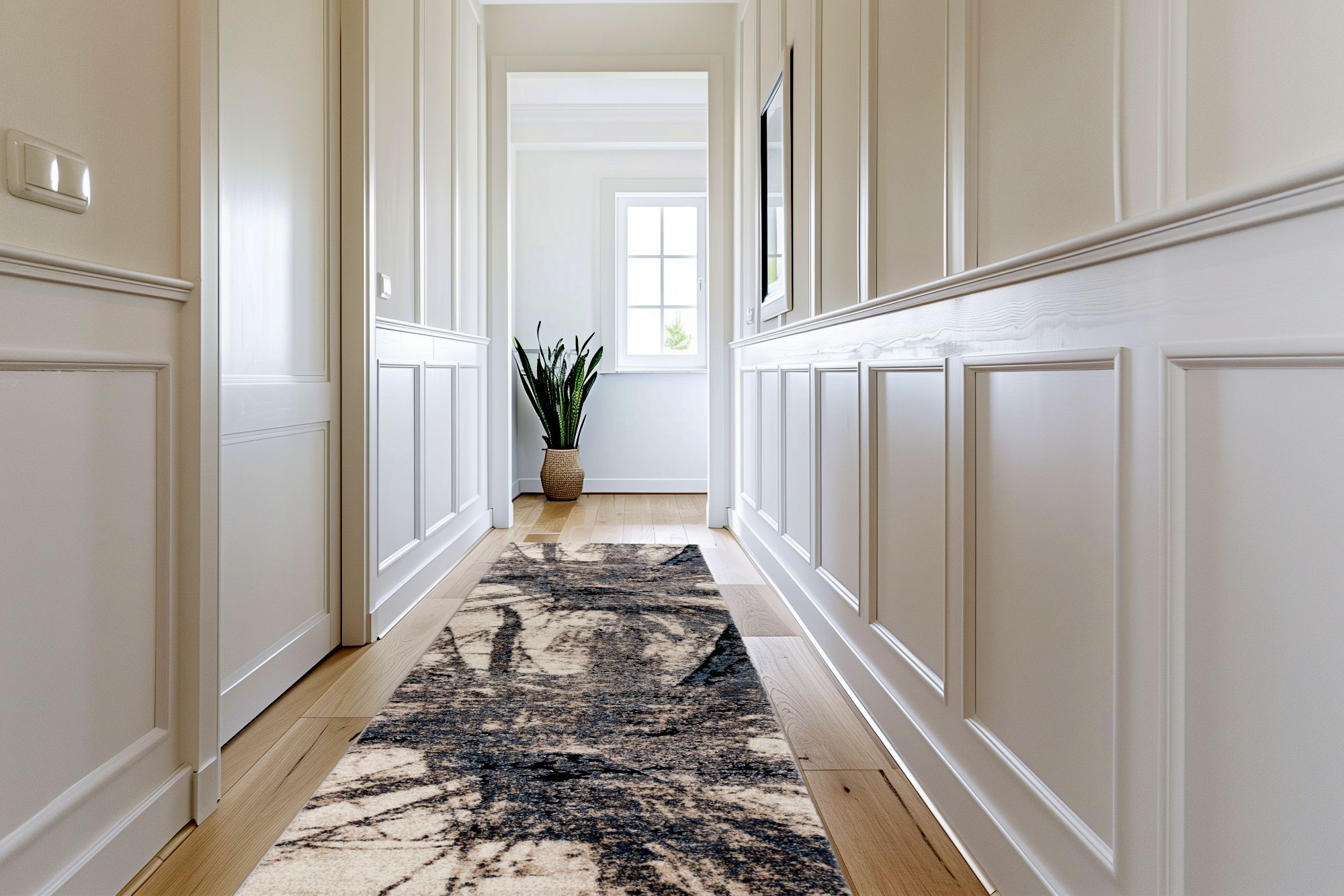Blauer Design-Teppich 120 x 170 cm