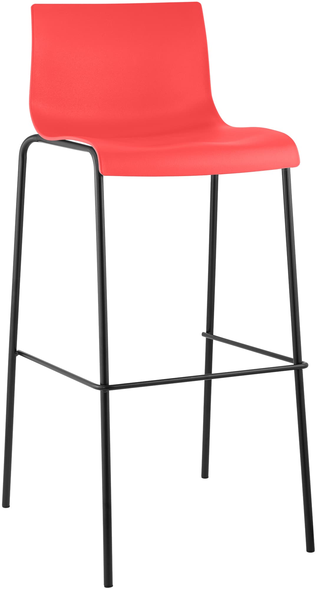 Barhocker Hoover 4-Fuß Gestell schwarz