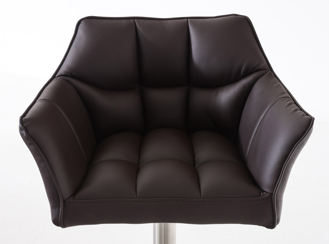 2er Set Barhocker Damaso Kunstleder edelstahl