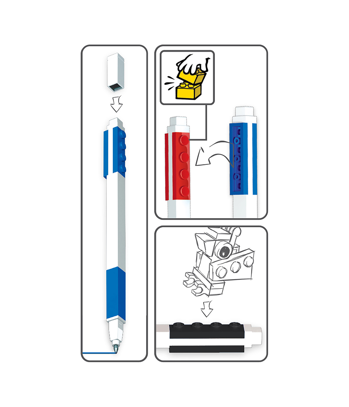 Joy Toy Joy Toy LEGO - Gelstift - 3 Farben