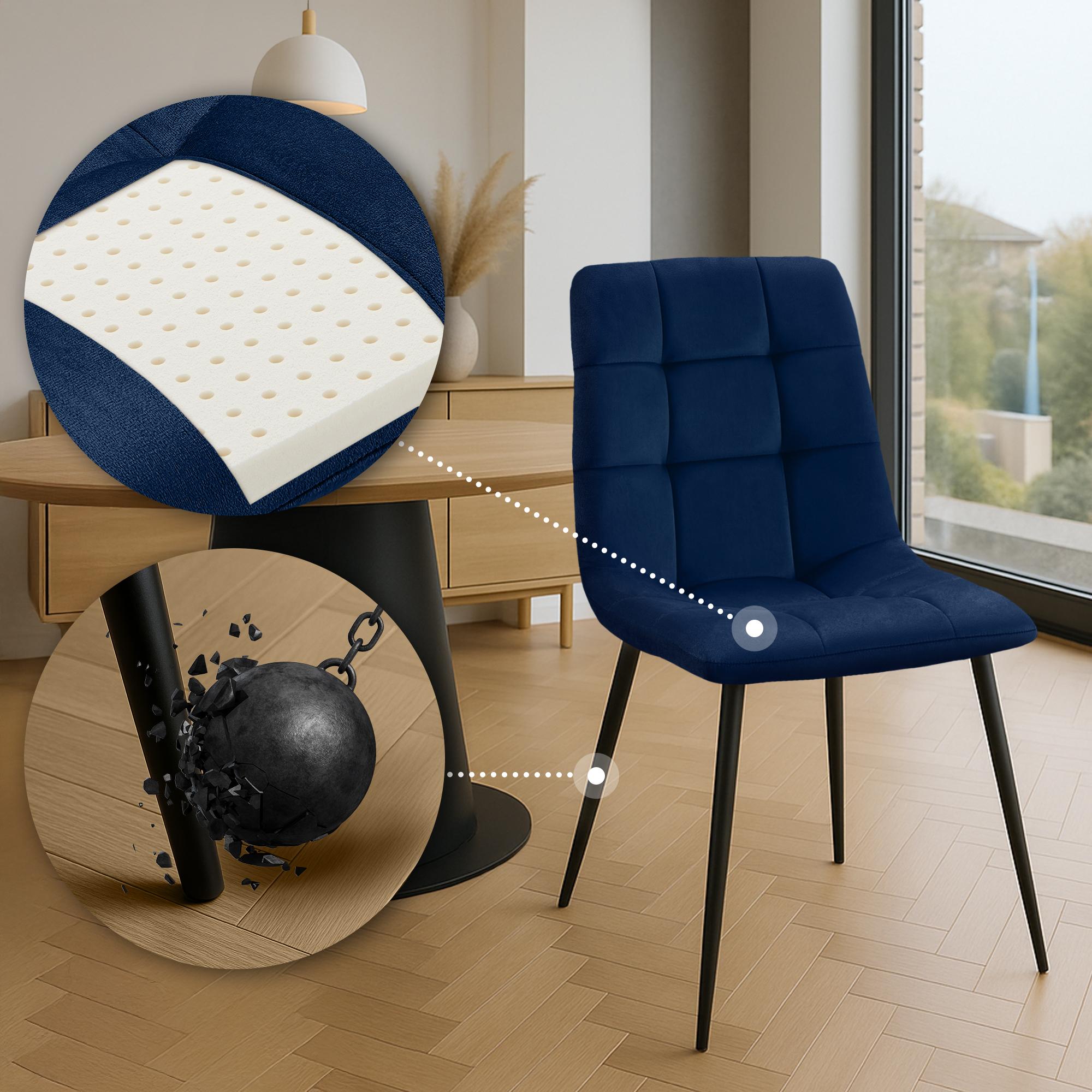 4er Set Esszimmerstuhl Tilde Samt