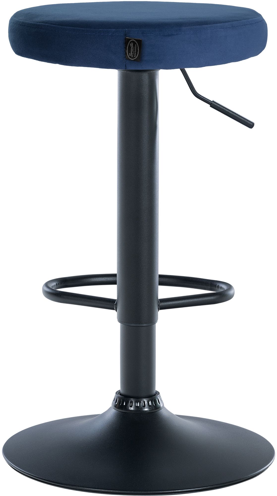 2er Set Barhocker Ponte Samt schwarz