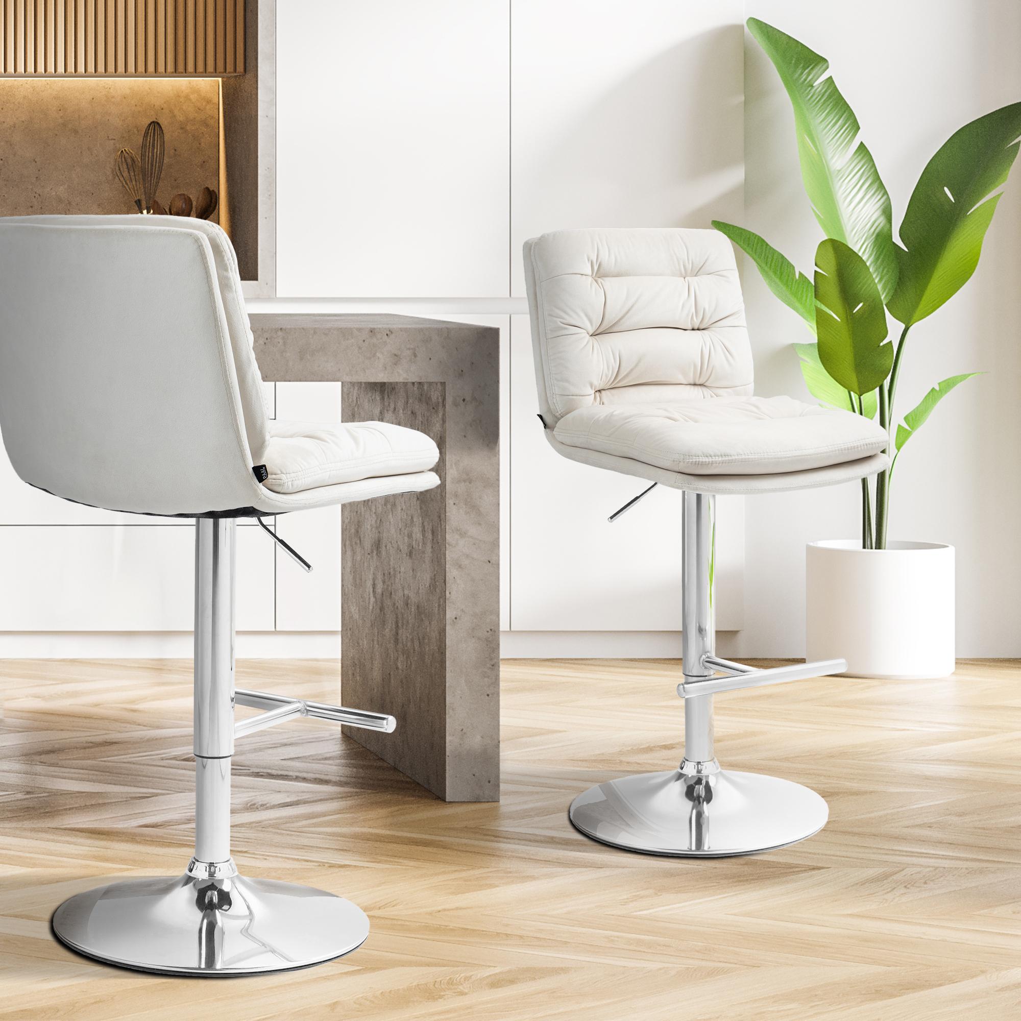 Barhocker Damar Samt chrom