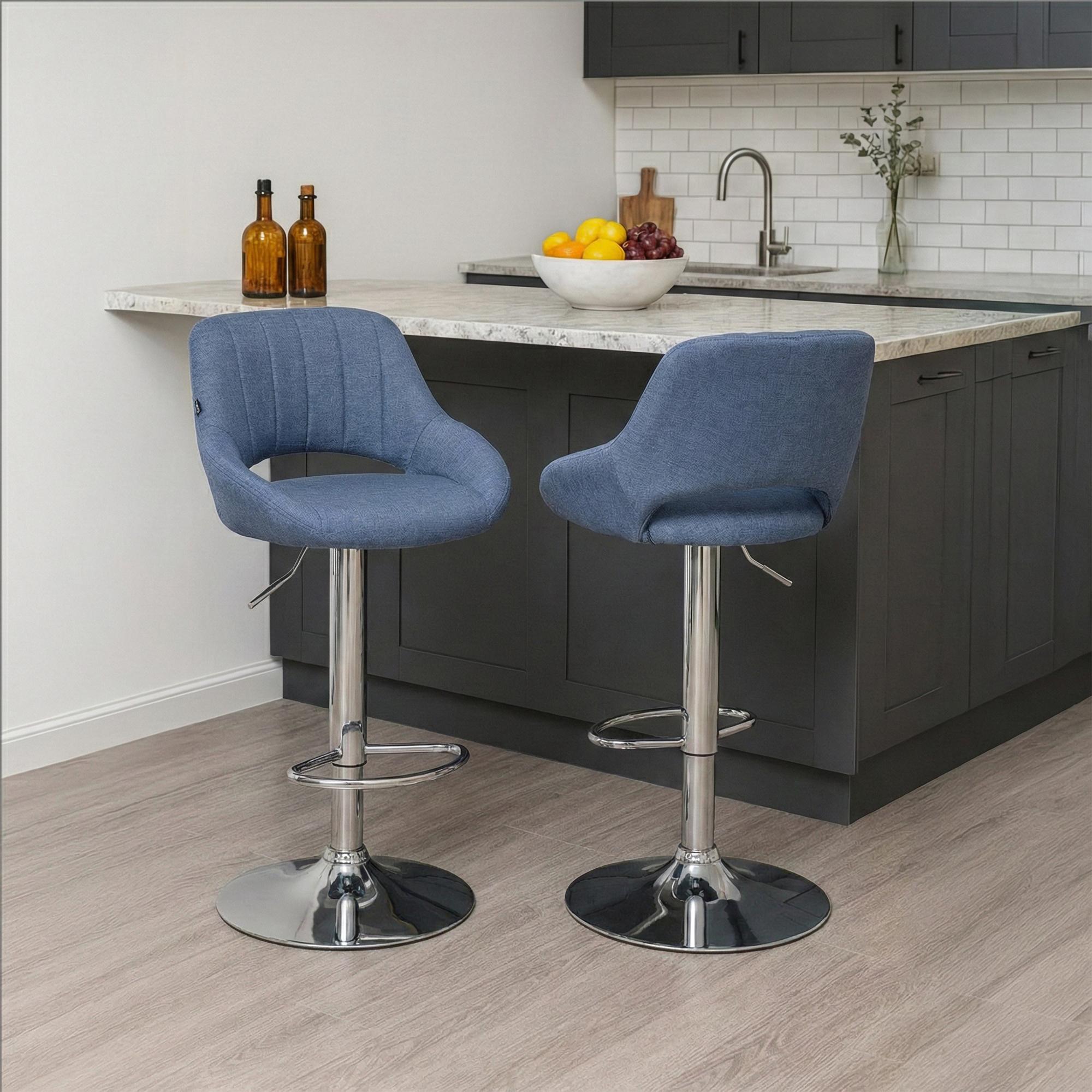 Barhocker Milet Stoff chrom