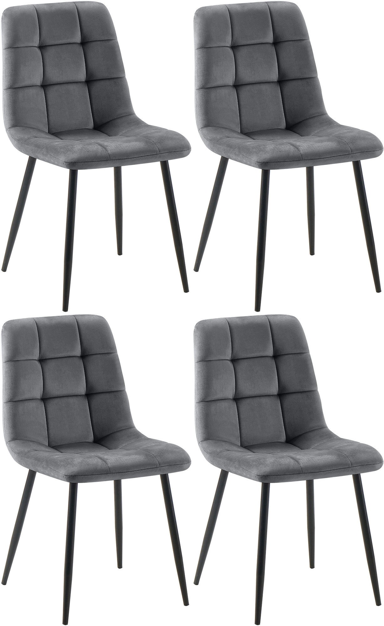 4er Set Esszimmerstuhl Tilde Samt