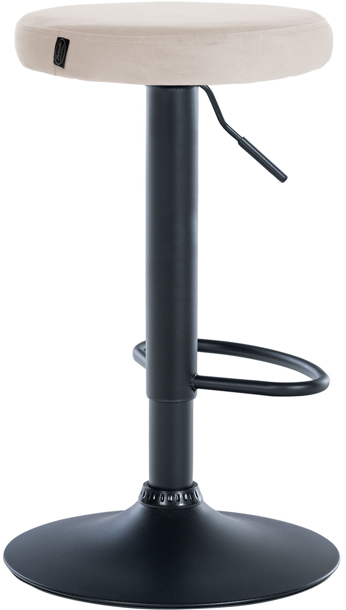 2er Set Barhocker Ponte Samt schwarz