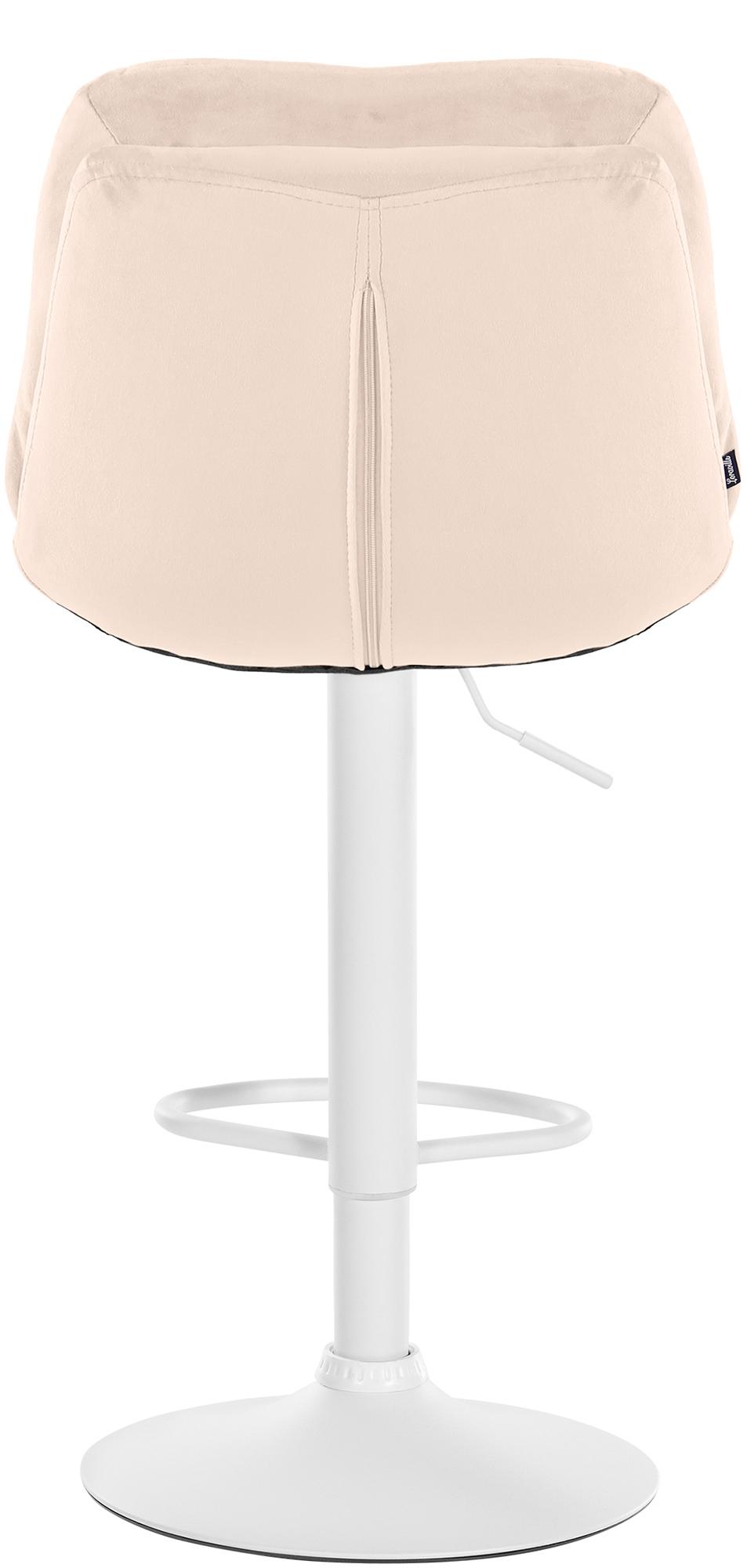 Barhocker Laurel Samt weiß