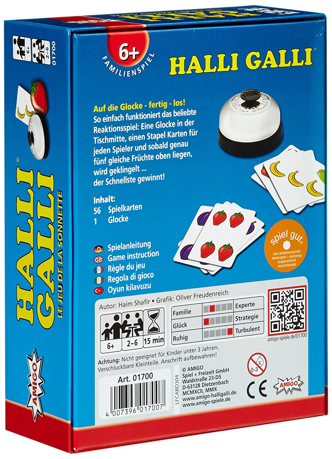 AMIGO Kartenspiele Amigo 01700 - Halli Galli - Familienspiel