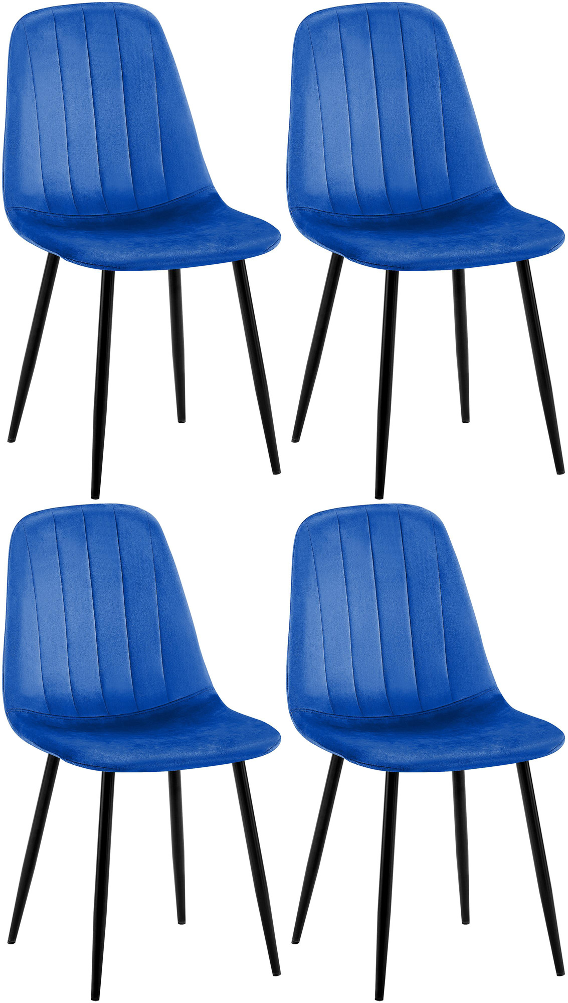 4er Set Esszimmerstuhl Baxter Samt