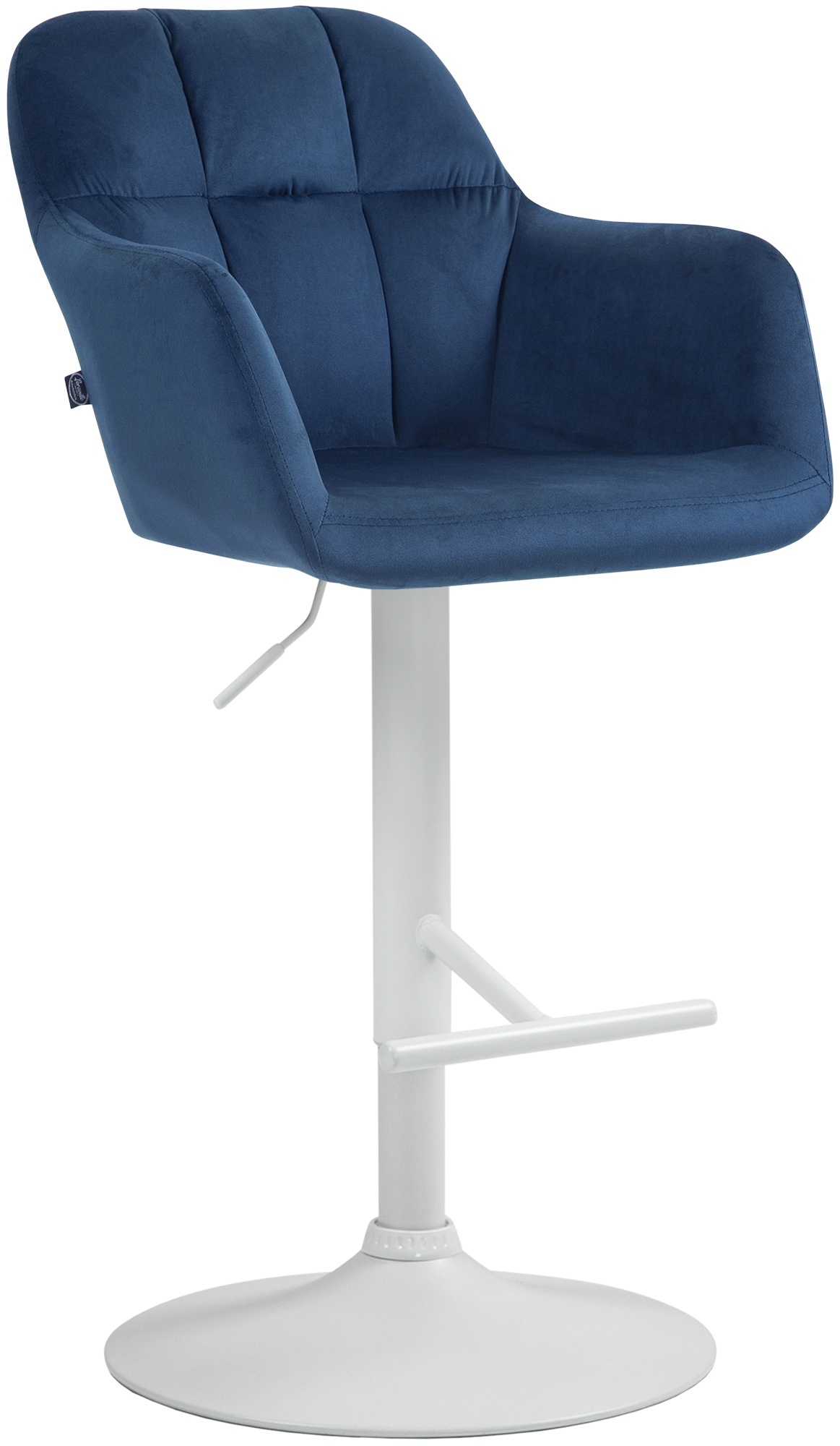 Barhocker Natoma Samt weiß