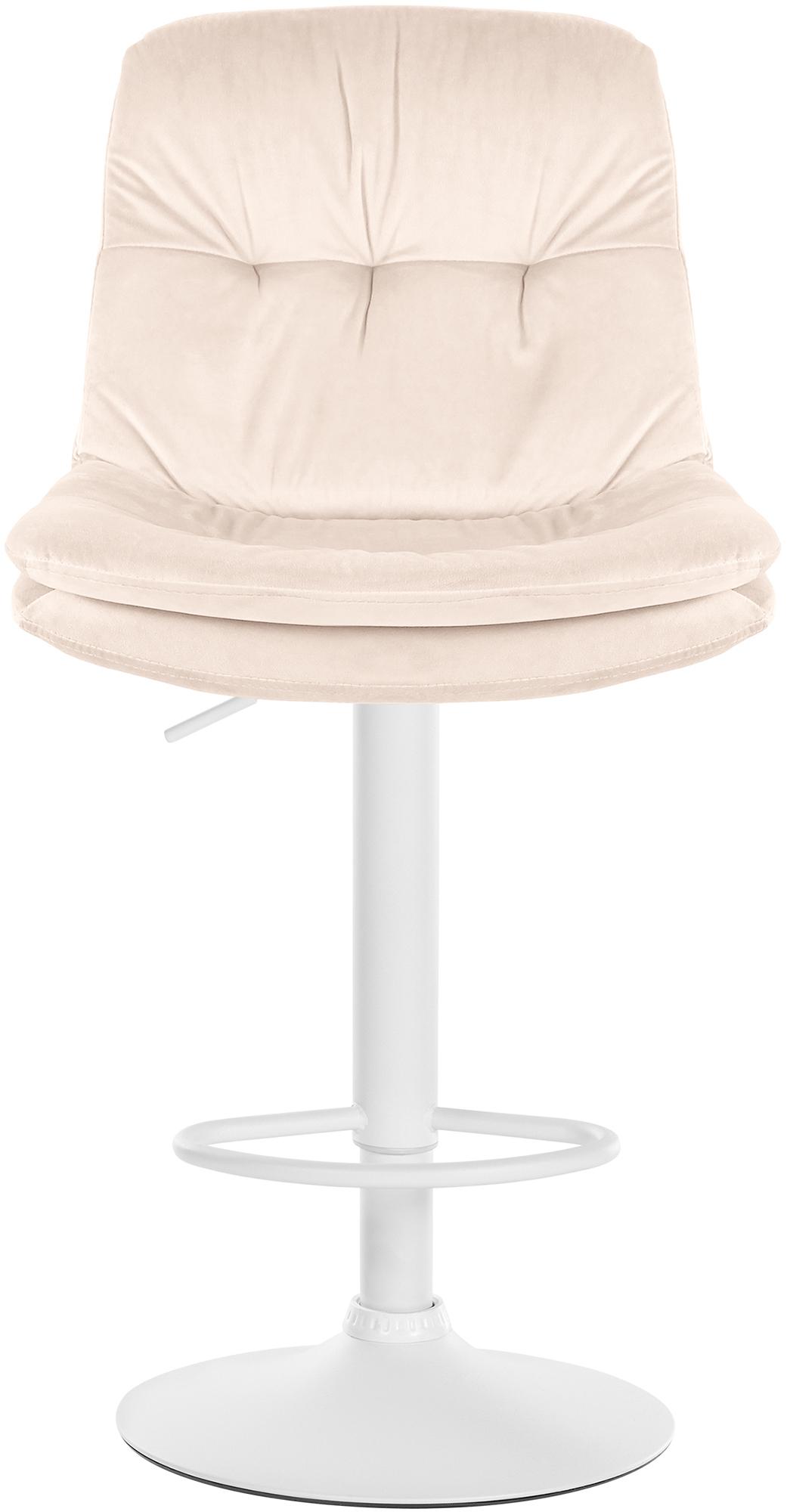 Barhocker Laurel Samt weiß