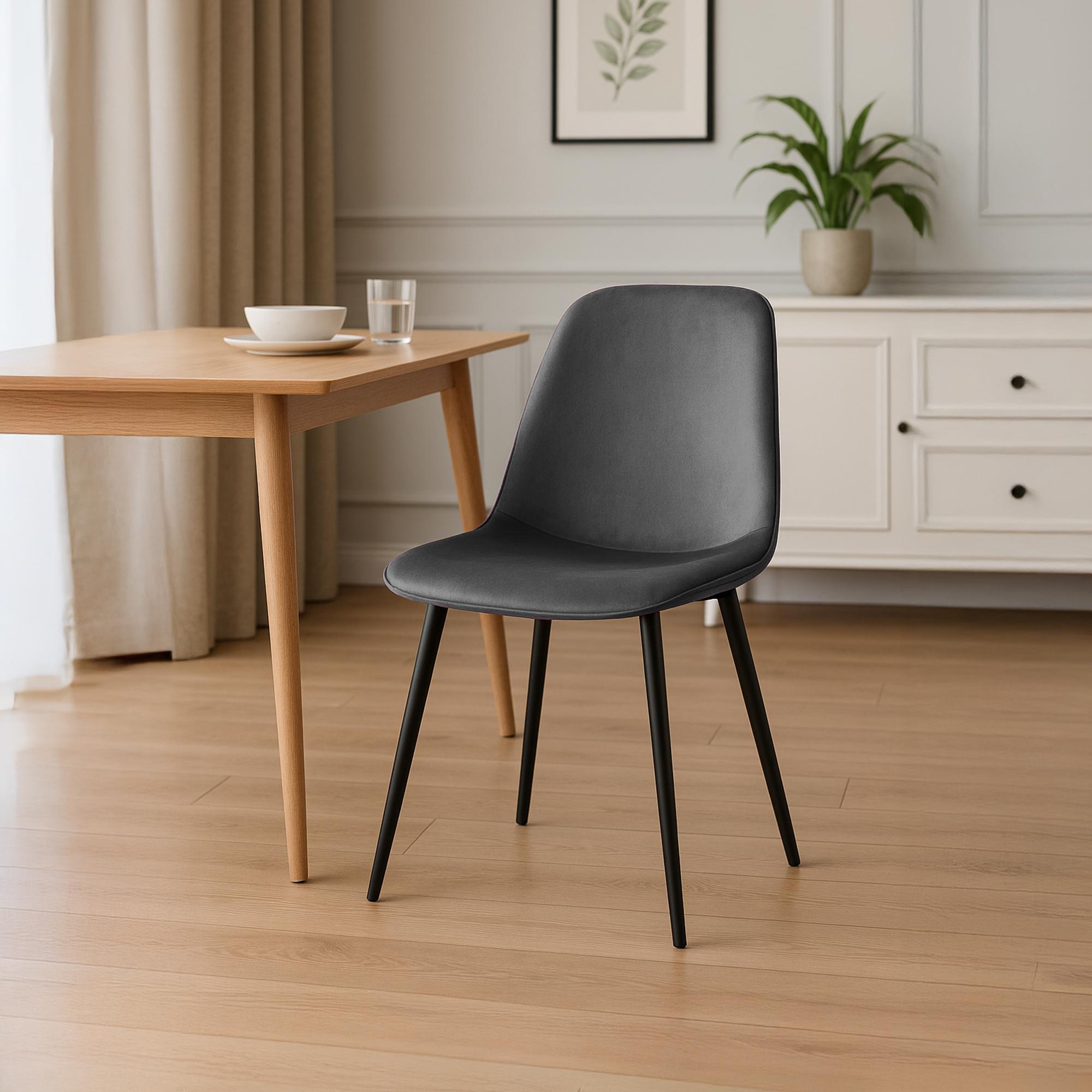 2er Set Esszimmerstuhl Maryam Samt