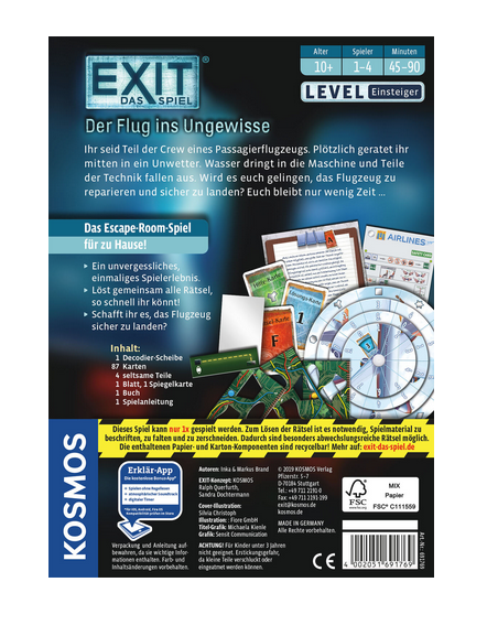 Kosmos Brettspiele & Gesellschaftsspiele Kosmos 691769 - EXIT: Der Flug ins Ungewisse