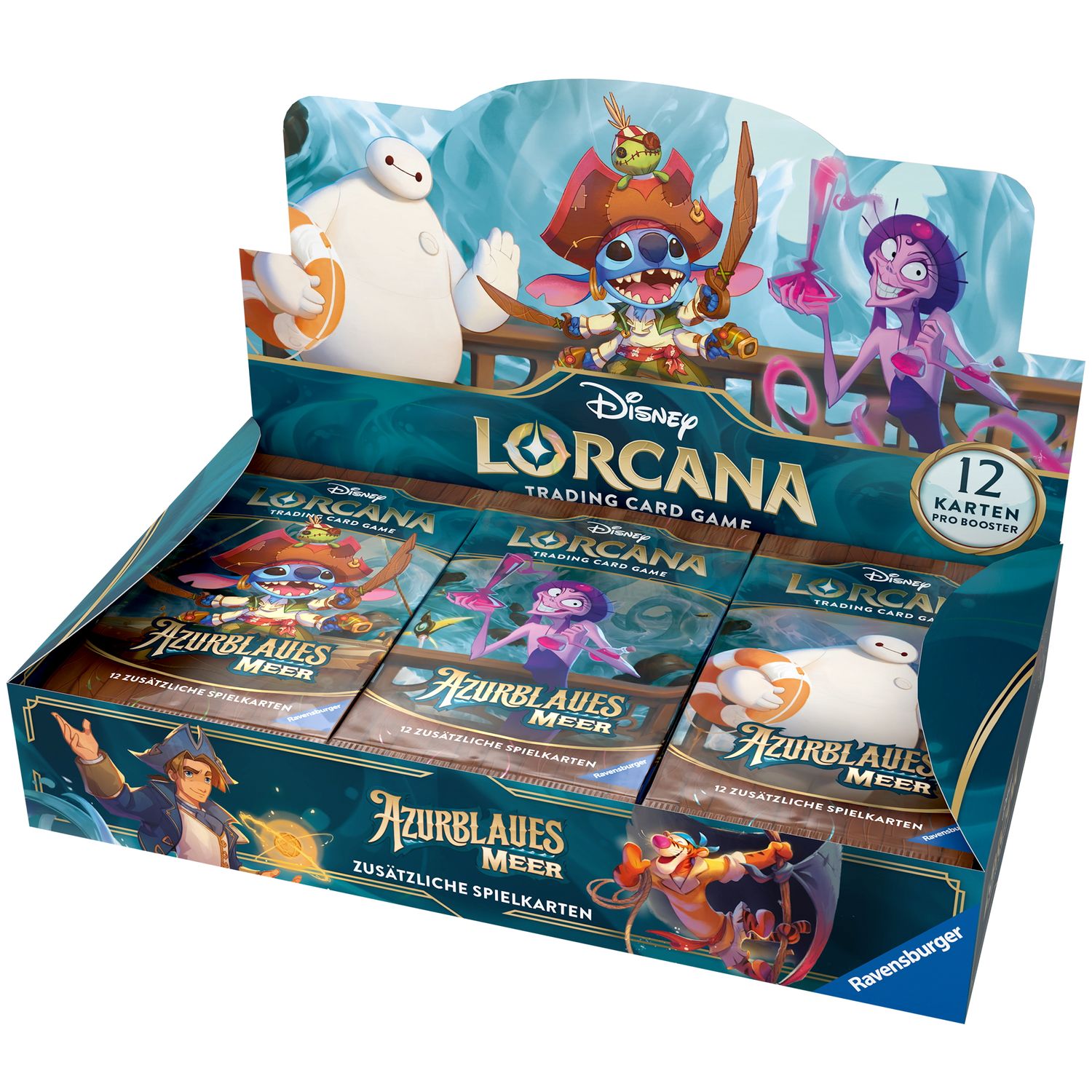 Ravensburger Disney Disney Lorcana: Set 6 - Azurite Sea - Display mit 24 Booster Packs (Deutsch) - Trading Cards
