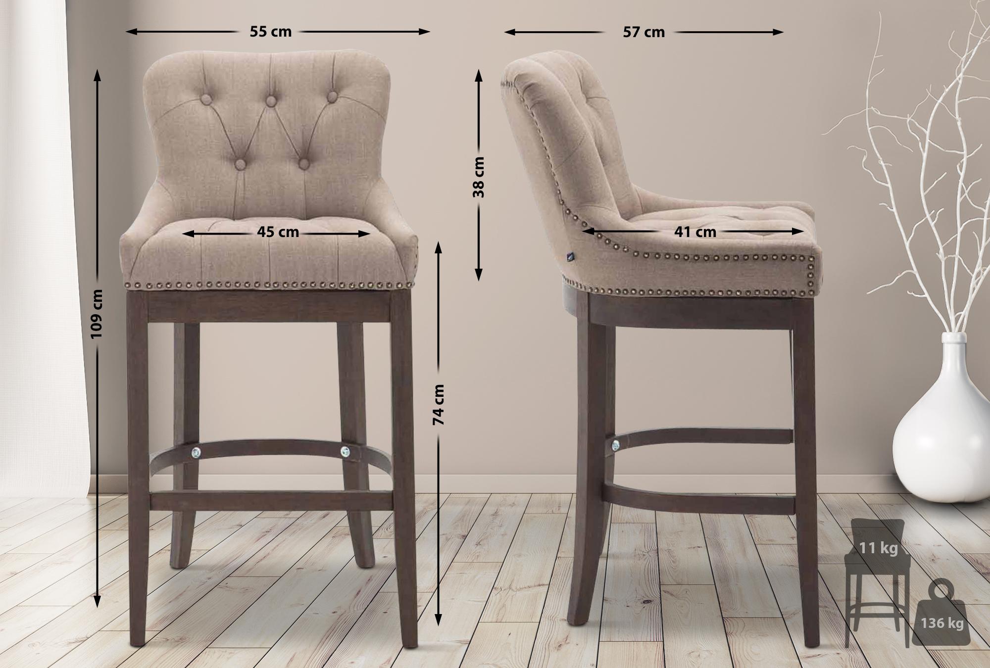 Barhocker Lakewood Stoff, Antik