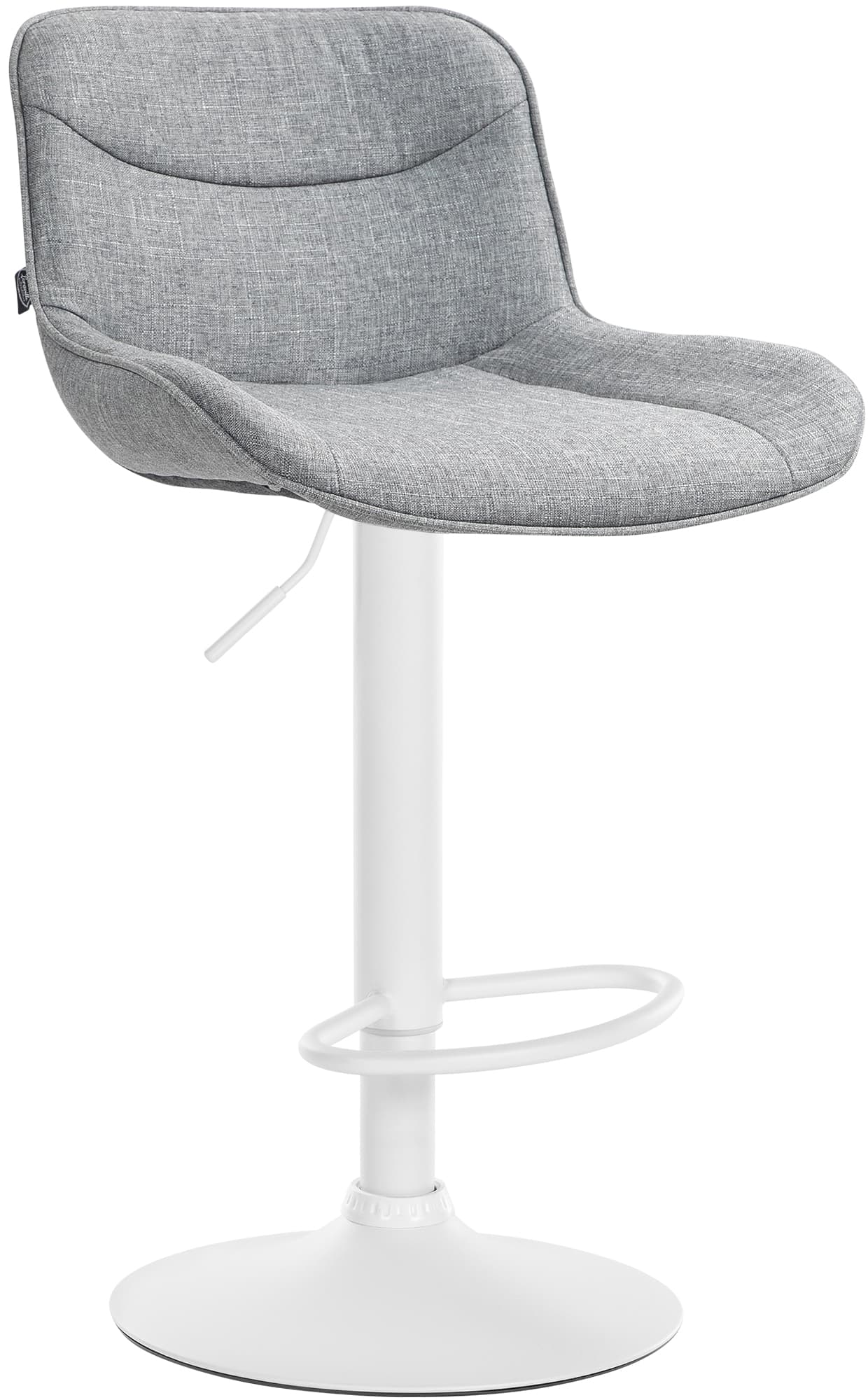 Barhocker Vonore Stoff weiß