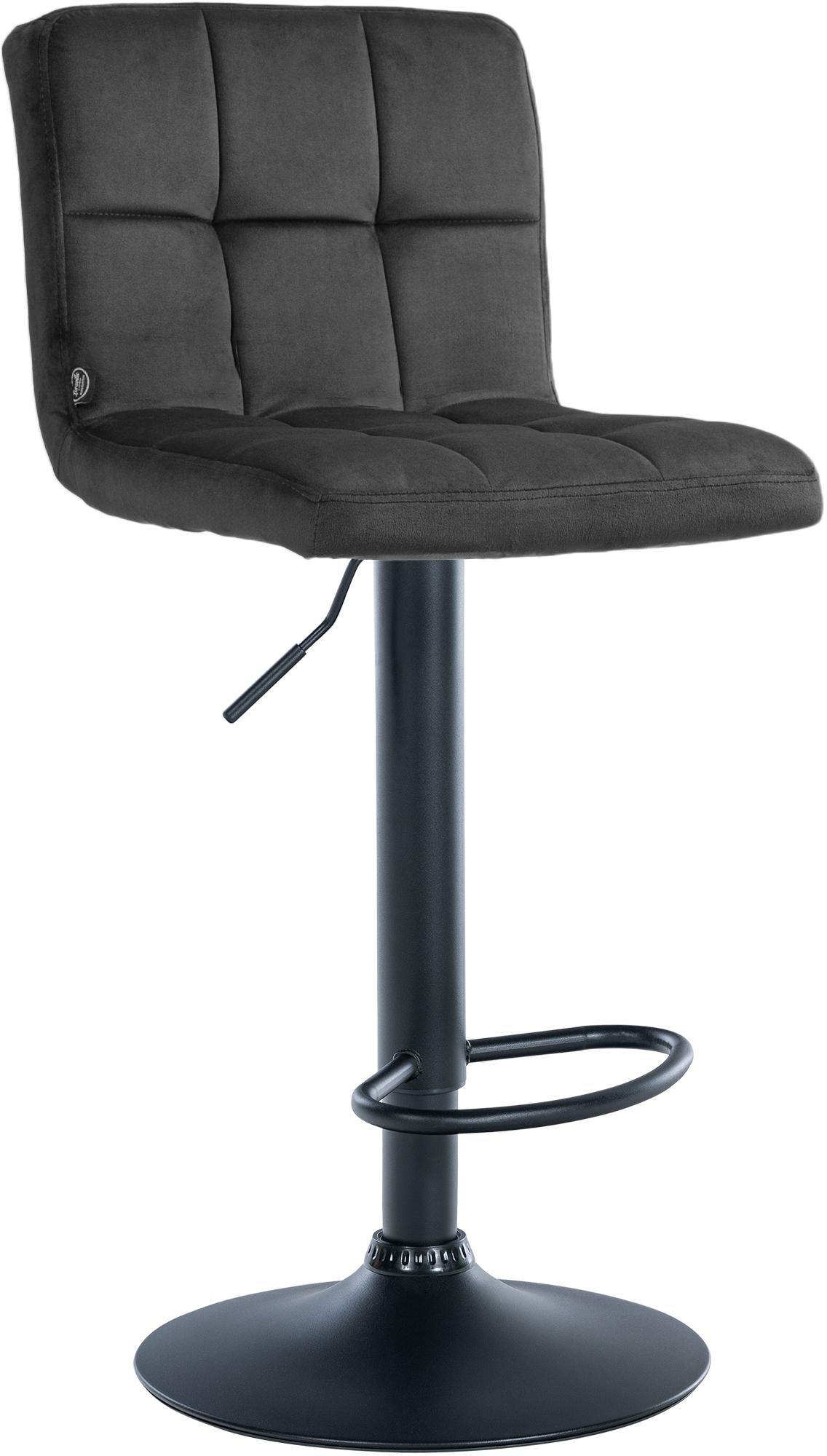 Barhocker Peru Samt schwarz