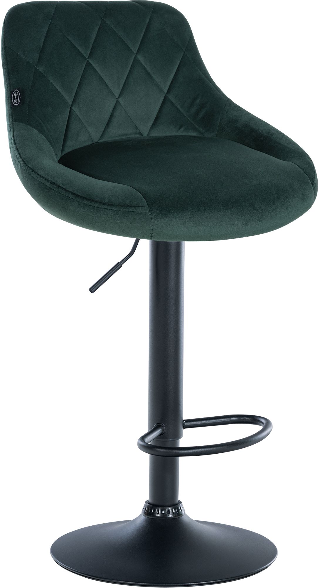 2er Set Barhocker Lazio Samt schwarz