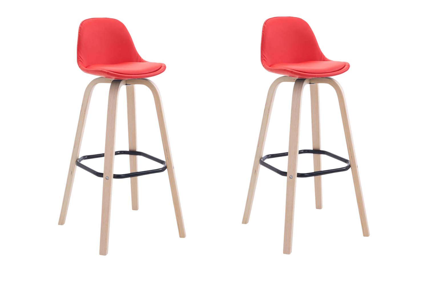 2er Set Barhocker Avika Kunstleder natura