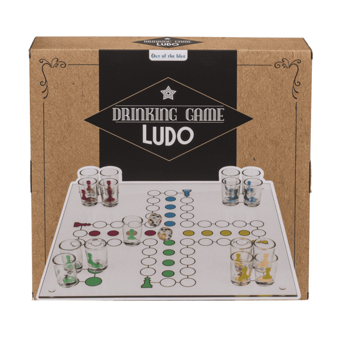 Out of the Blue Sonstiges Ludo - Glas-Trinkspiel - 31 x 31 cm