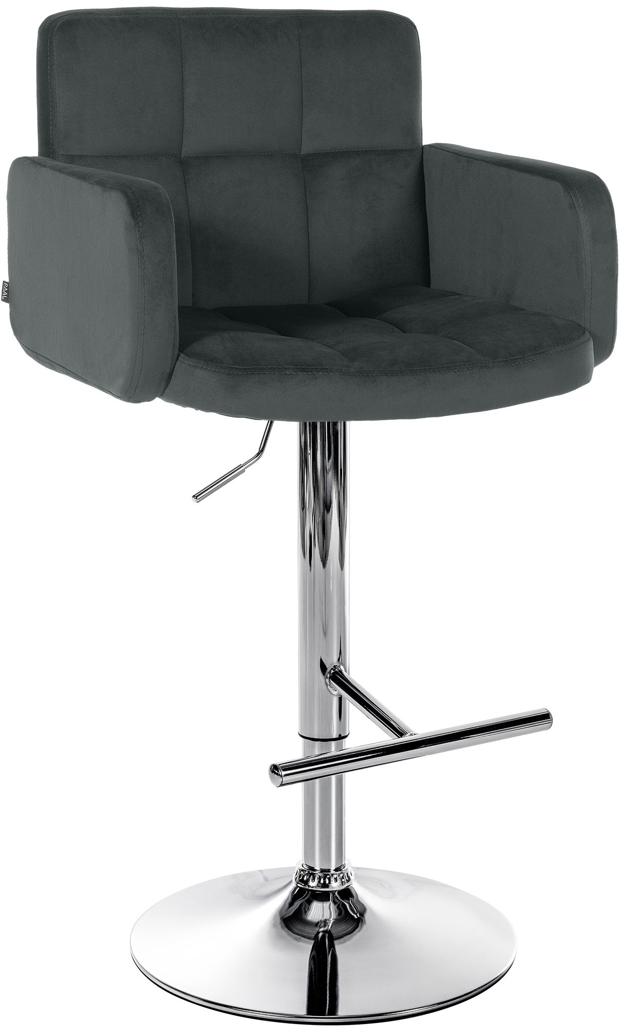 Barhocker Los Angeles Samt chrom
