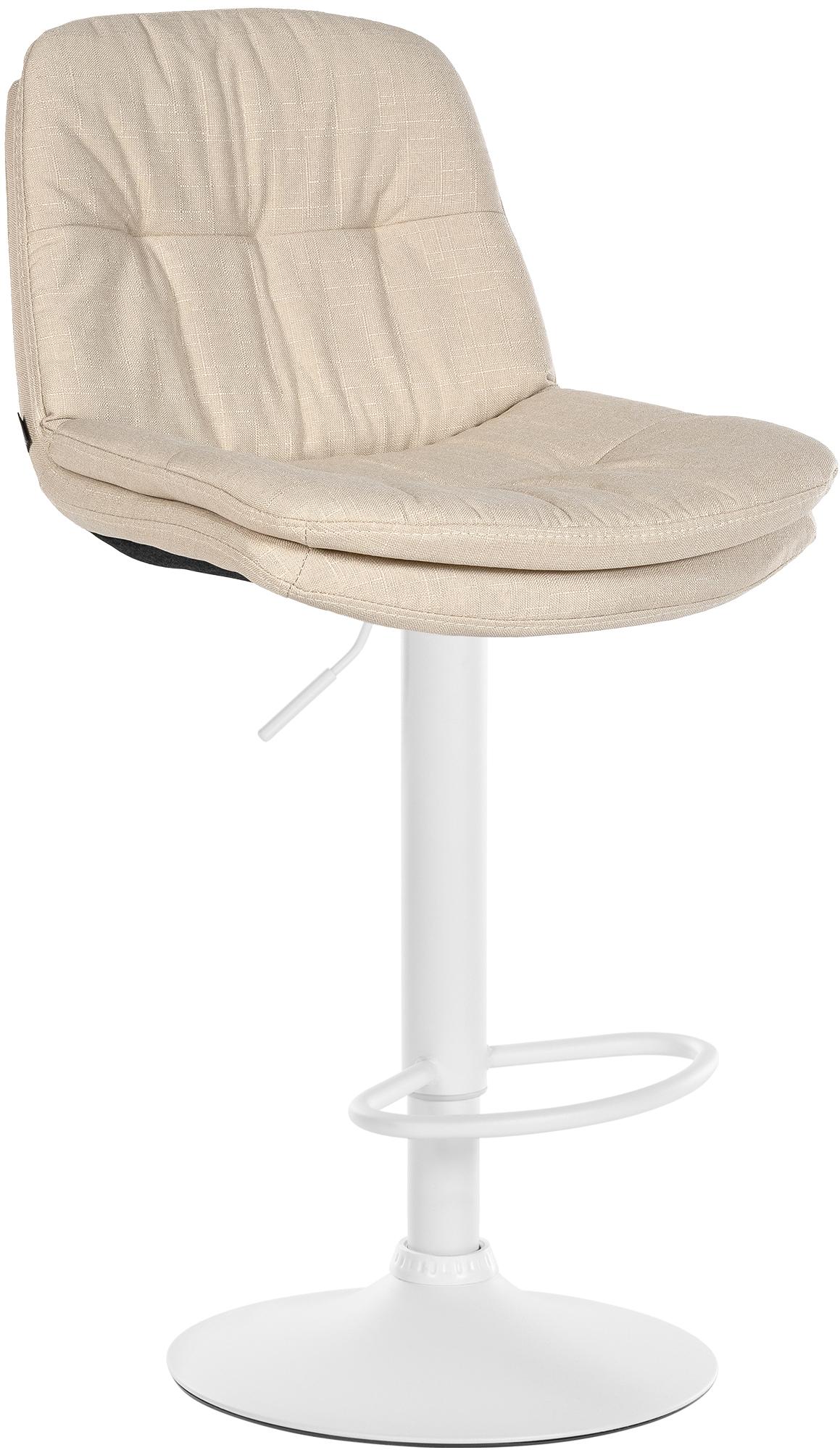 Barhocker Laurel Stoff weiß